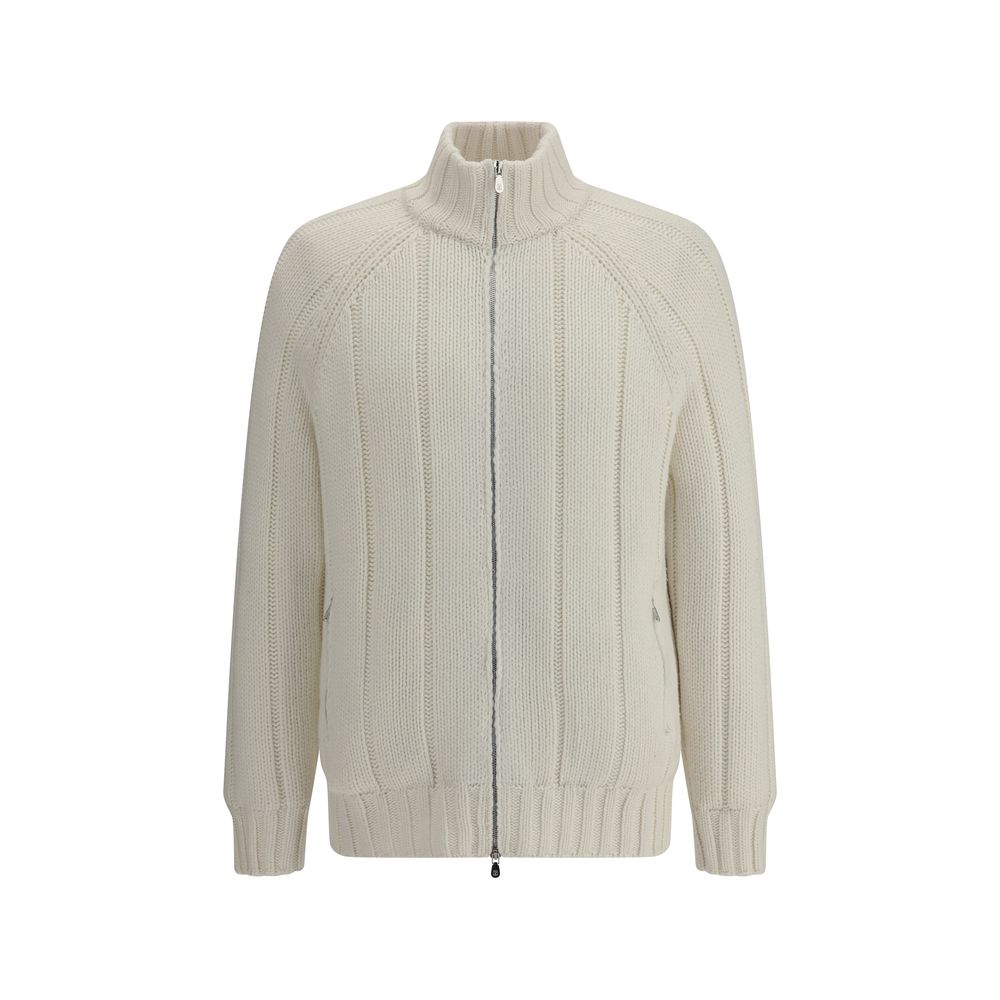 Brunello Cucinelli White Cashmere Coat - Luxe Nova