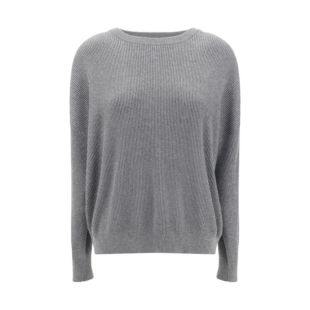 Brunello Cucinelli Gray Cotton Sweatshirt - Luxe Nova