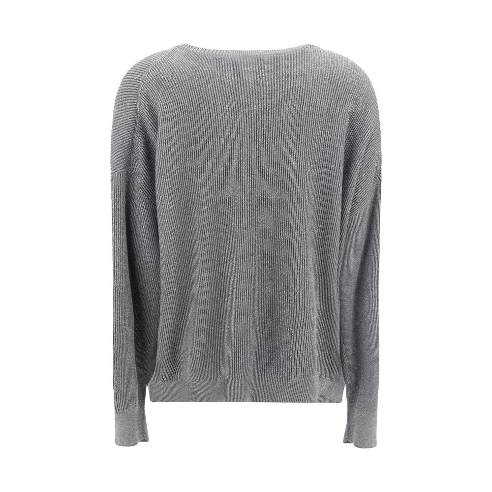 Brunello Cucinelli Gray Cotton Sweatshirt - Luxe Nova
