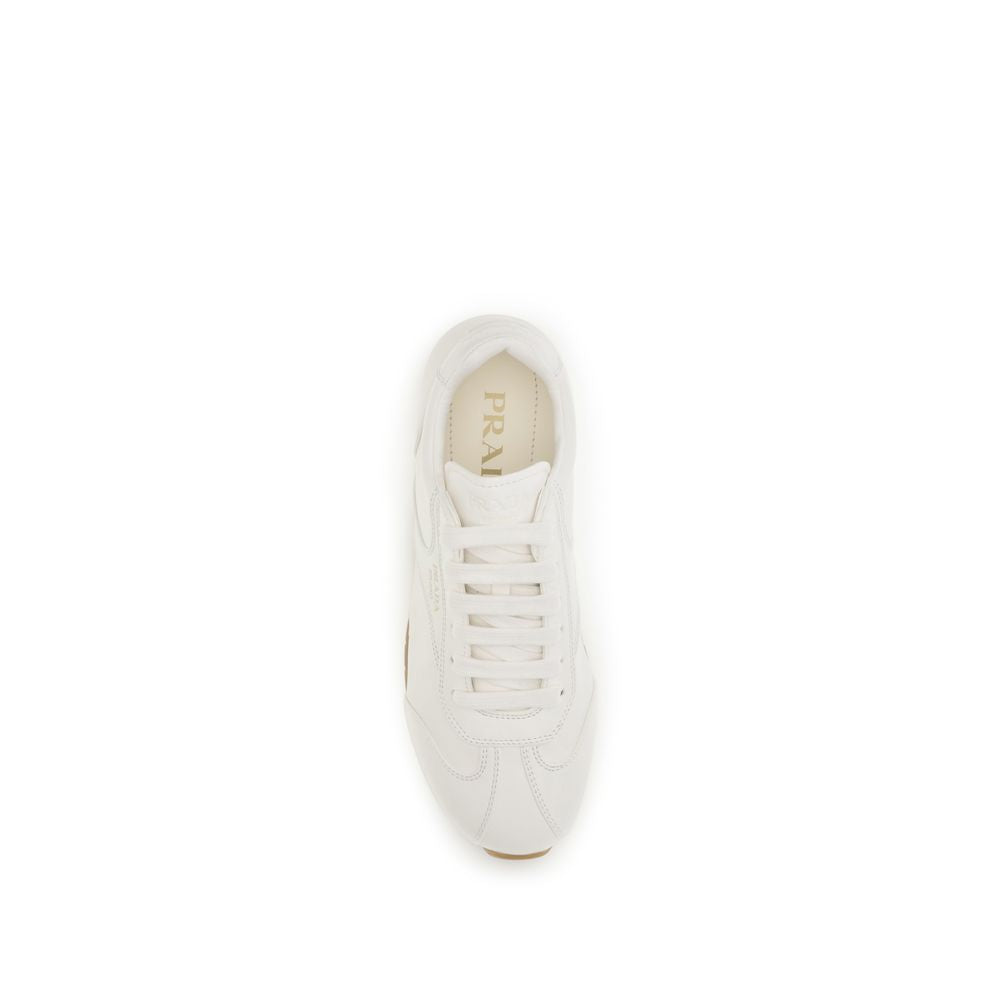Prada Beige Lamb Ovis Aries Aries Low Top Sneakers