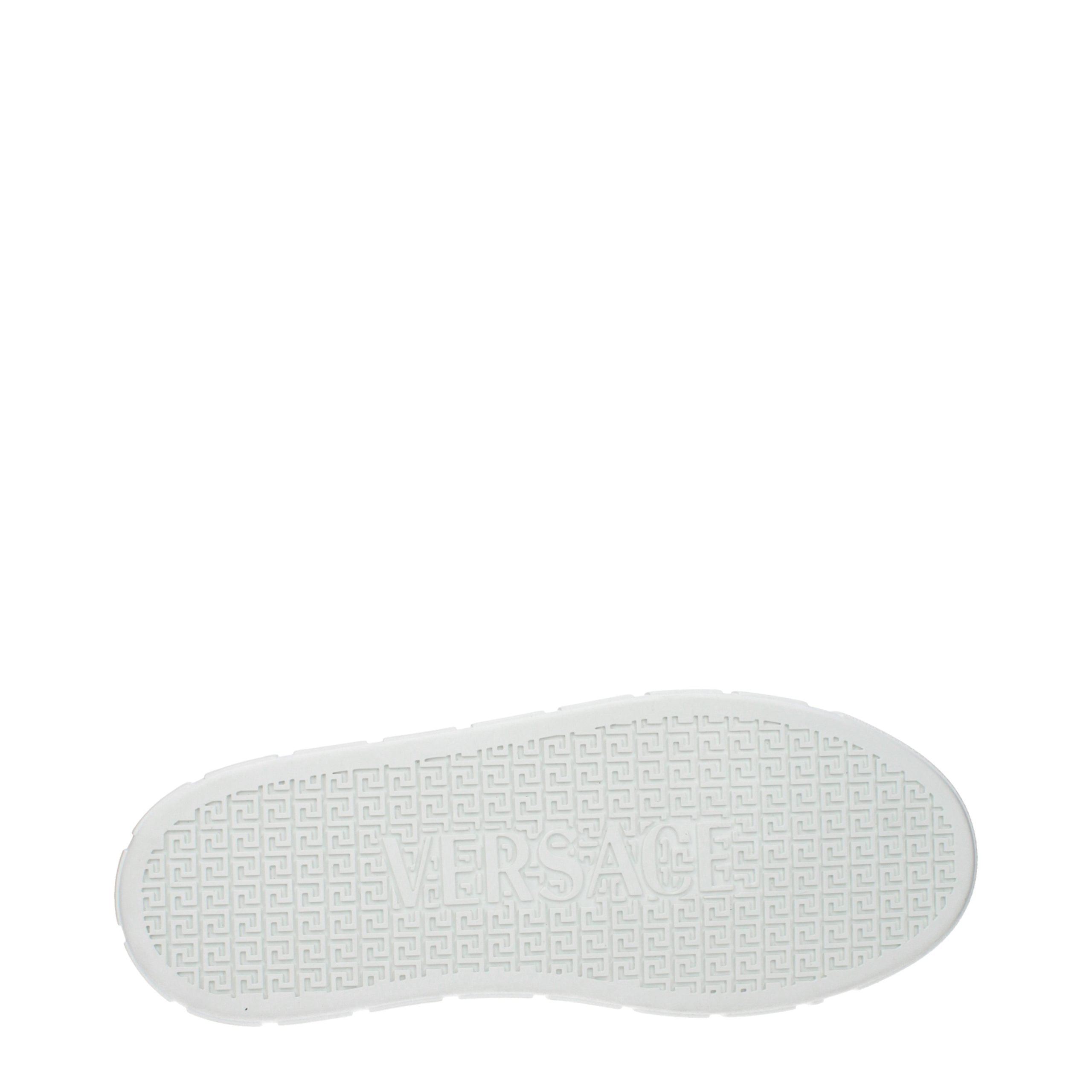 Versace White Leather Low Top Sneakers