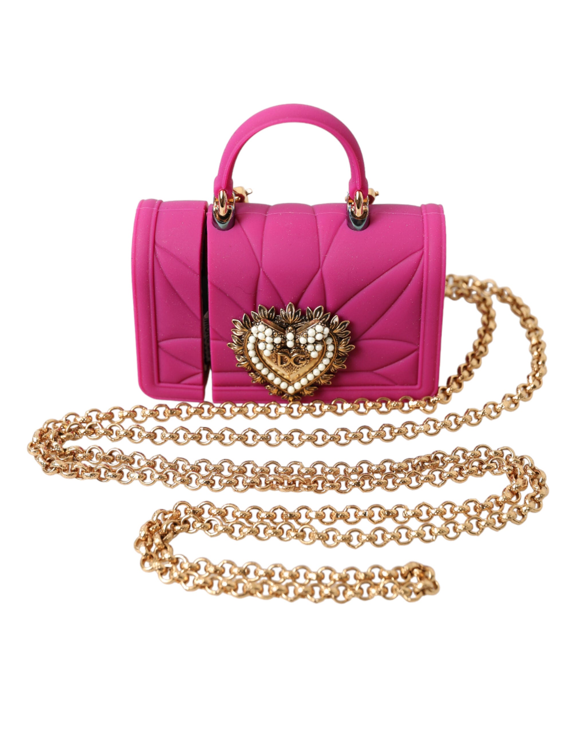 Dolce & Gabbana Gold Synthetic Airpod Holder
