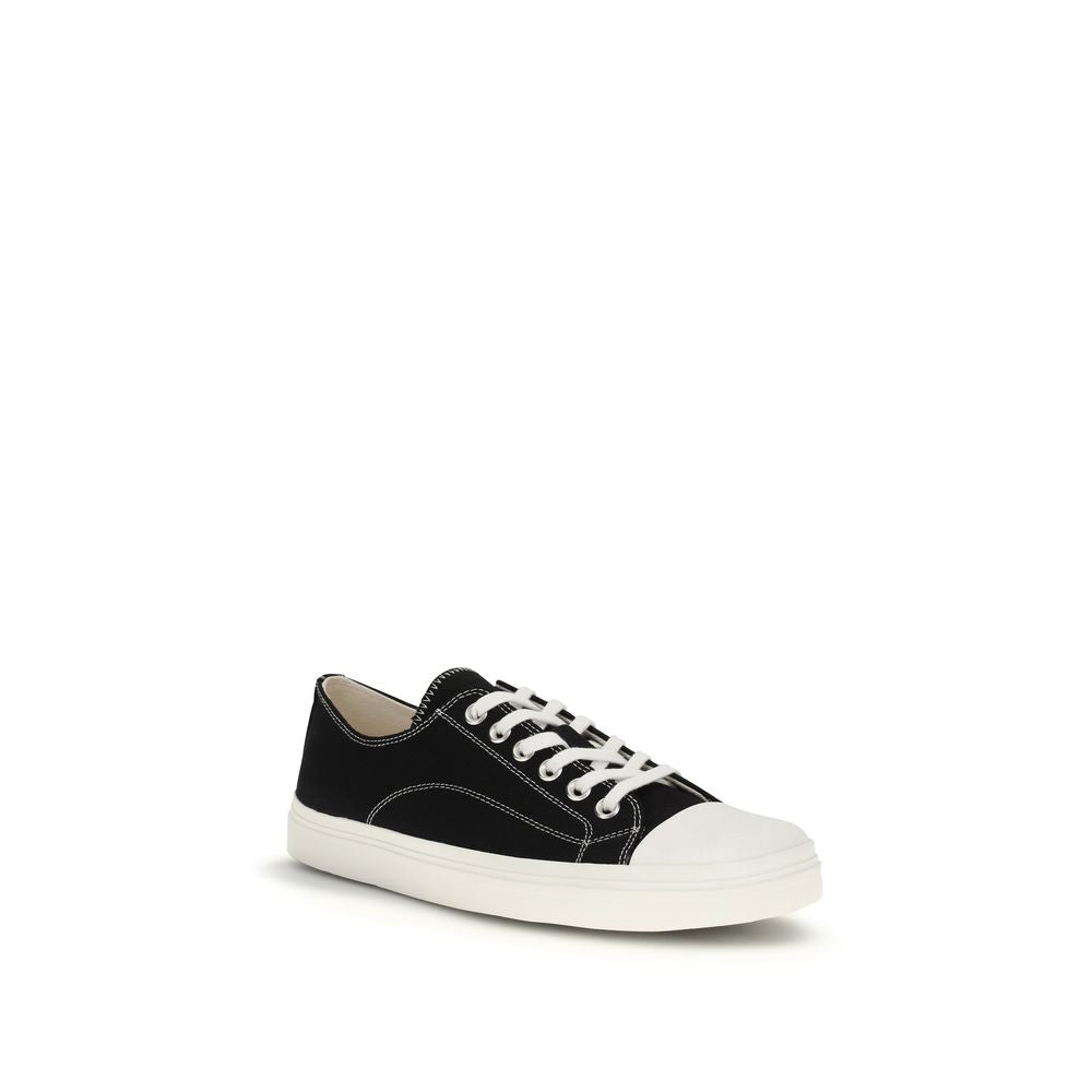 Moschino Black Cotton Low Top Sneakers