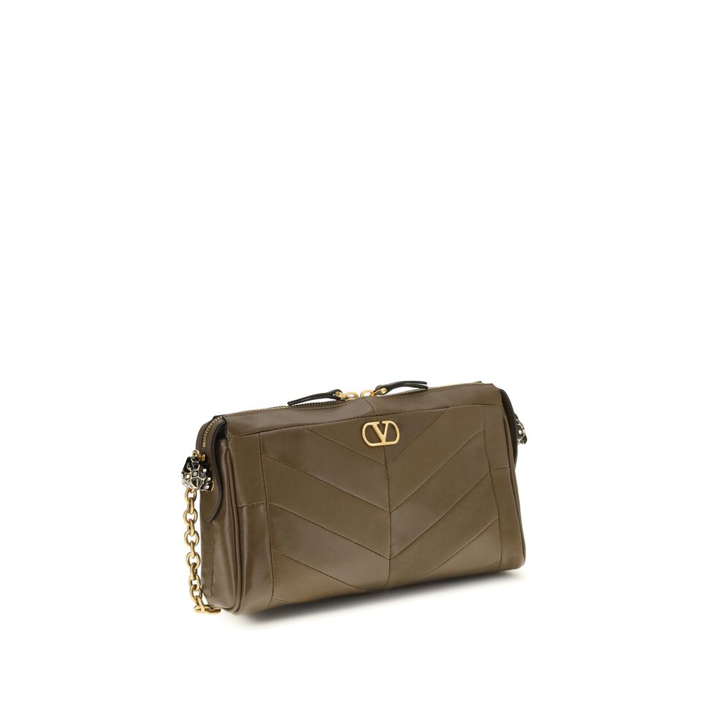 Valentino Garavani Brown Lamb Ovis Aries Aries Shoulder Bag