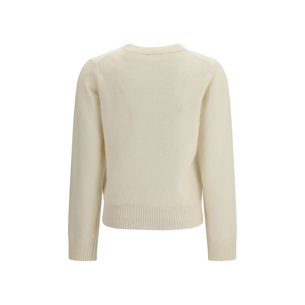 Ganni Beige Merino Wool Sweatshirt