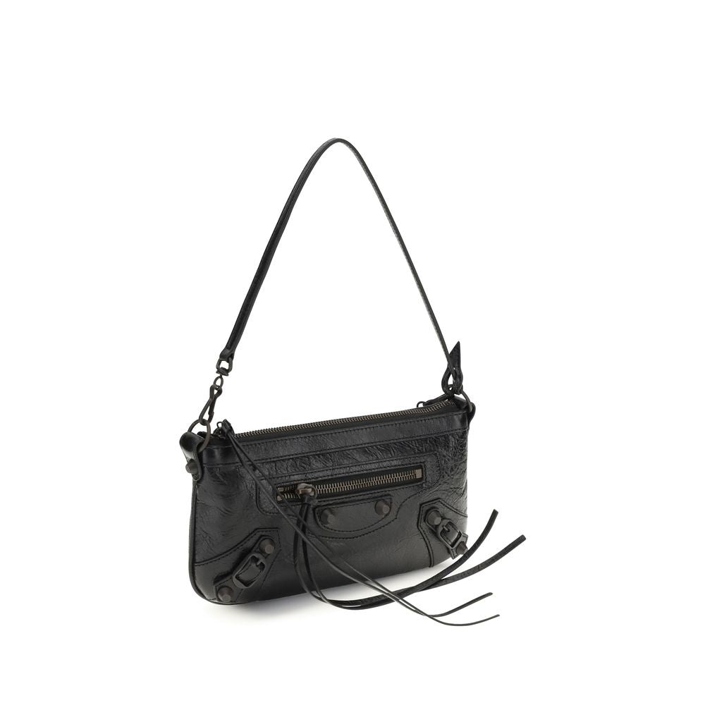 Balenciaga Black Lamb Ovis Aries Aries Shoulder Bag