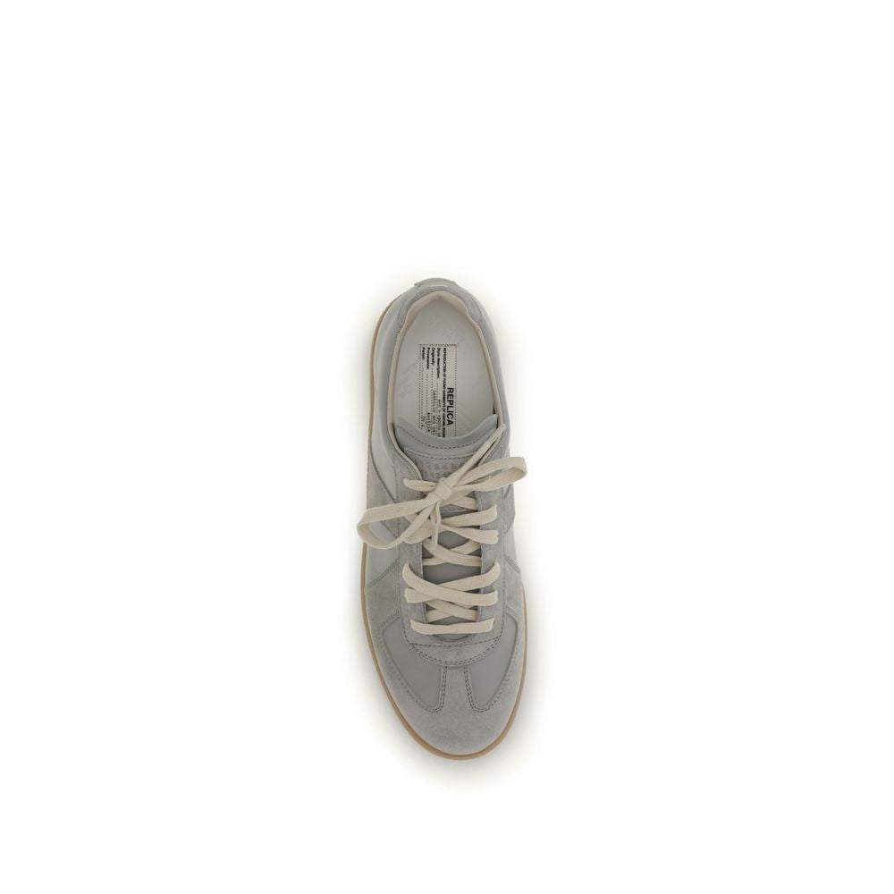 Maison Margiela Gray Calf Leather Bos Taurus Low Top Sneakers