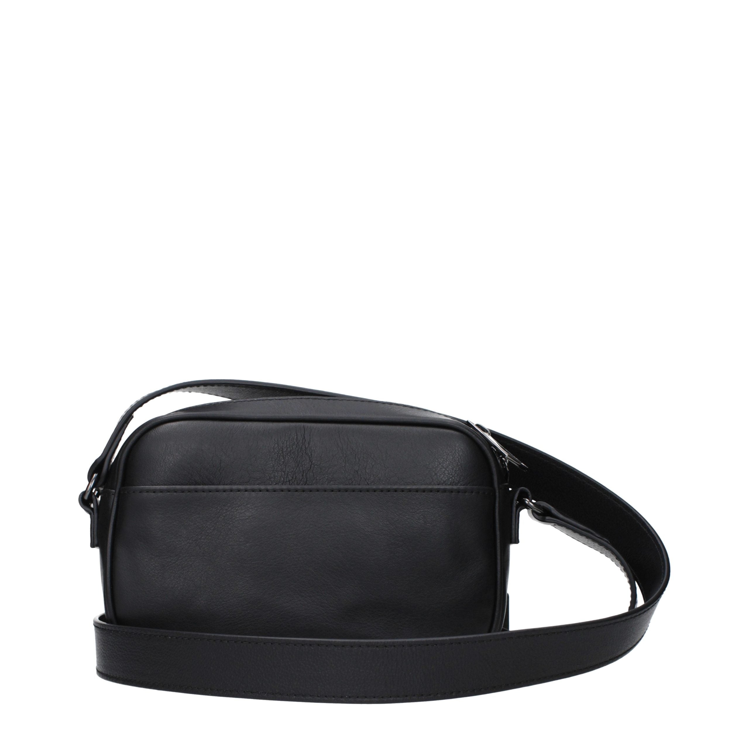 Roberto Cavalli Black Leather Crossbody Bag