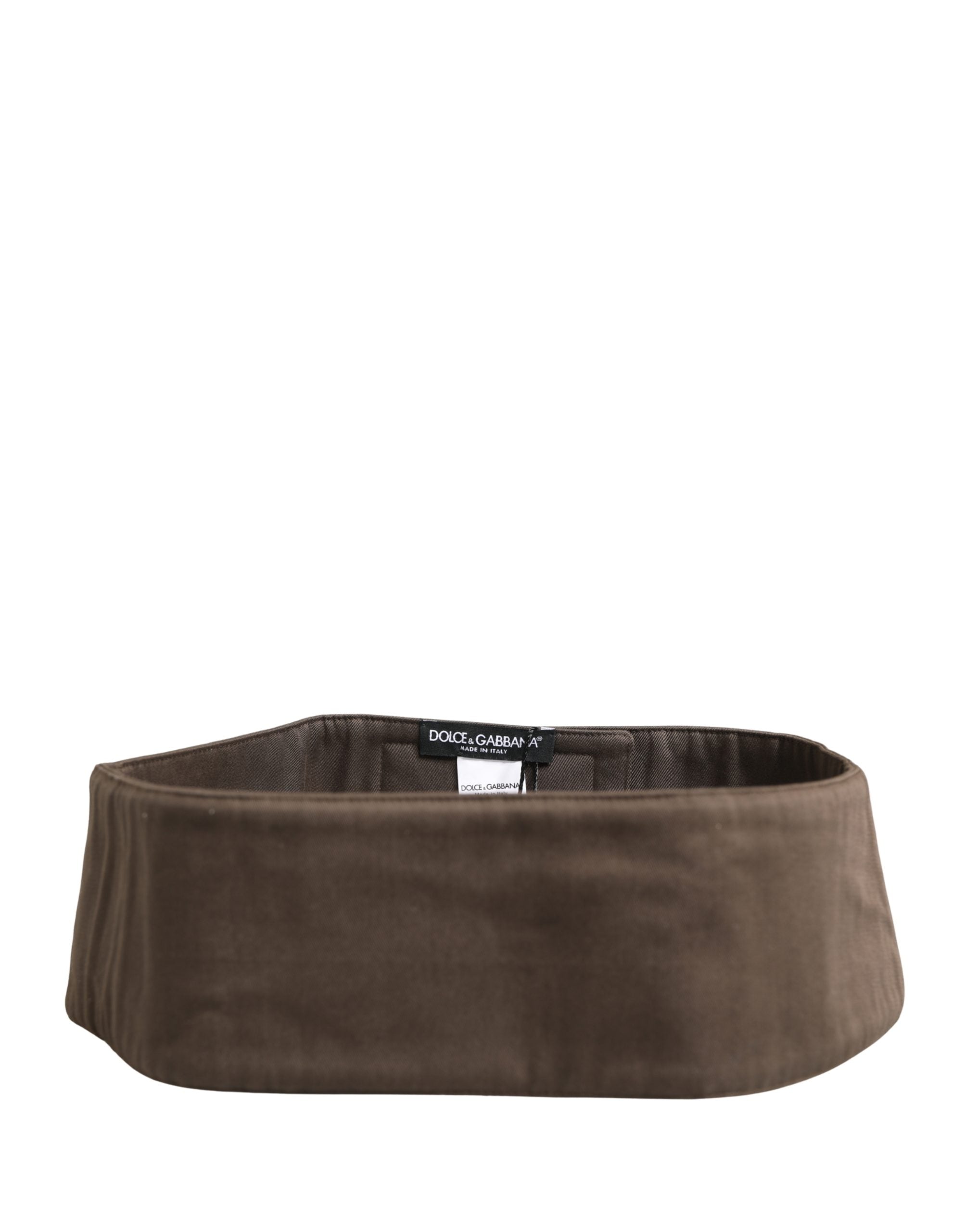 Dolce & Gabbana Brown Viscose Wide Belt Waist Cummerband Men