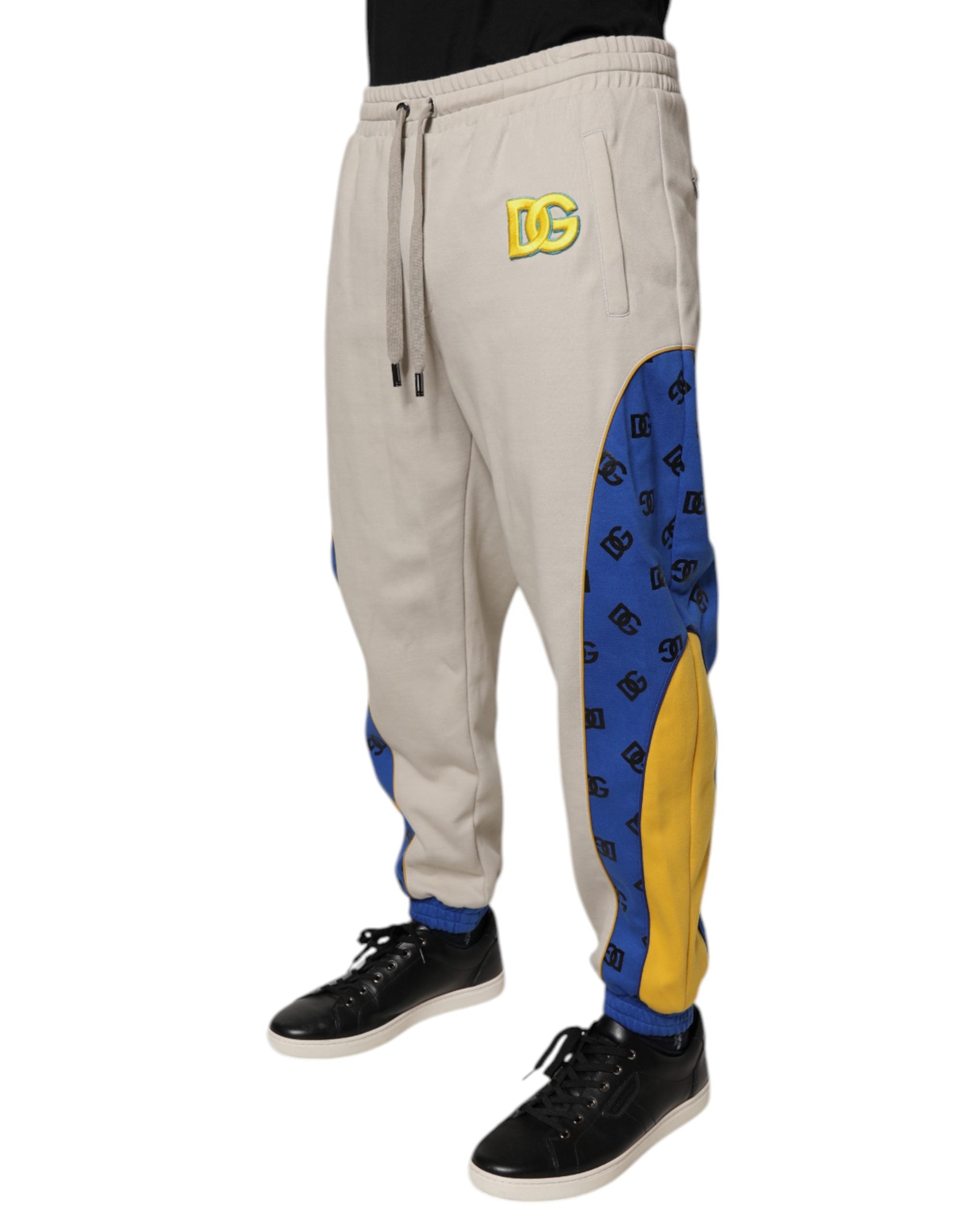 Dolce & Gabbana Multicolor Cotton DG Jogger Sweatpants Pants