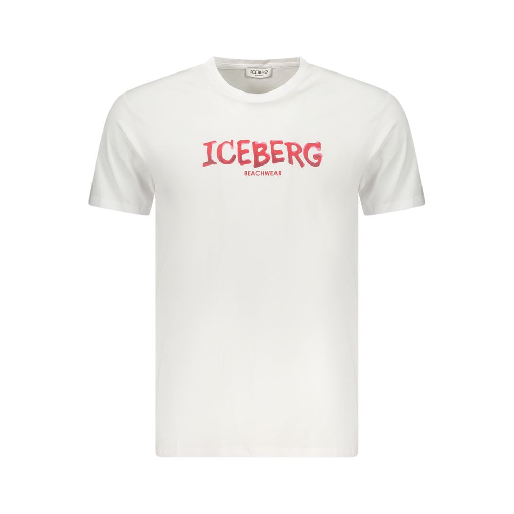Iceberg Bianco Cotton Men T-Shirt