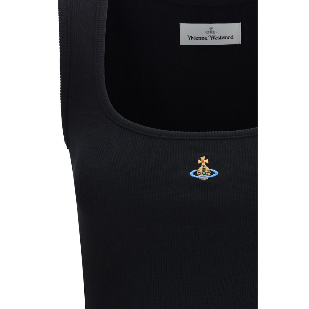Vivienne Westwood Black Cotton Sleeveles T-Shirt