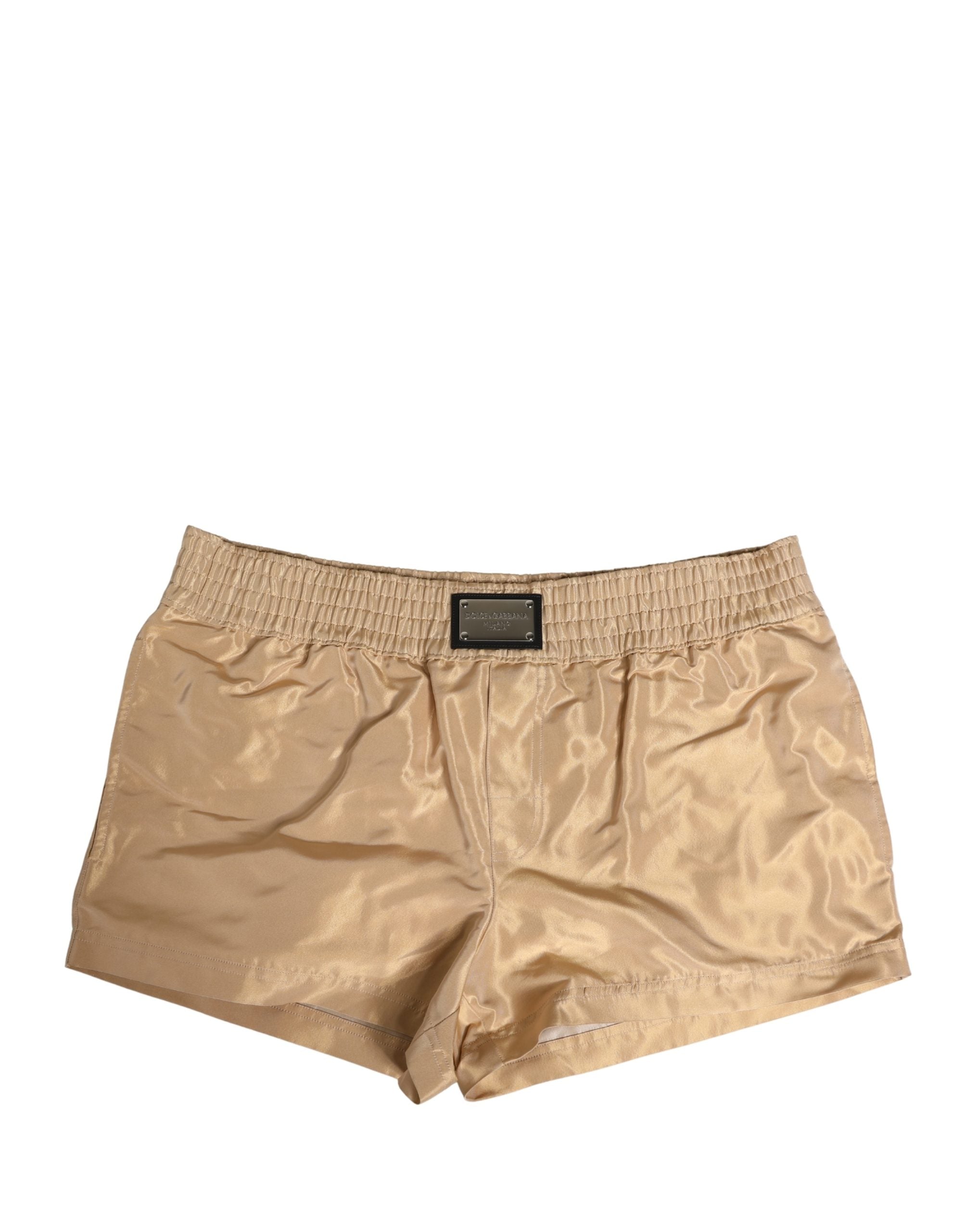 Dolce & Gabbana Beige Polyester Men Boxer Shorts Underwear