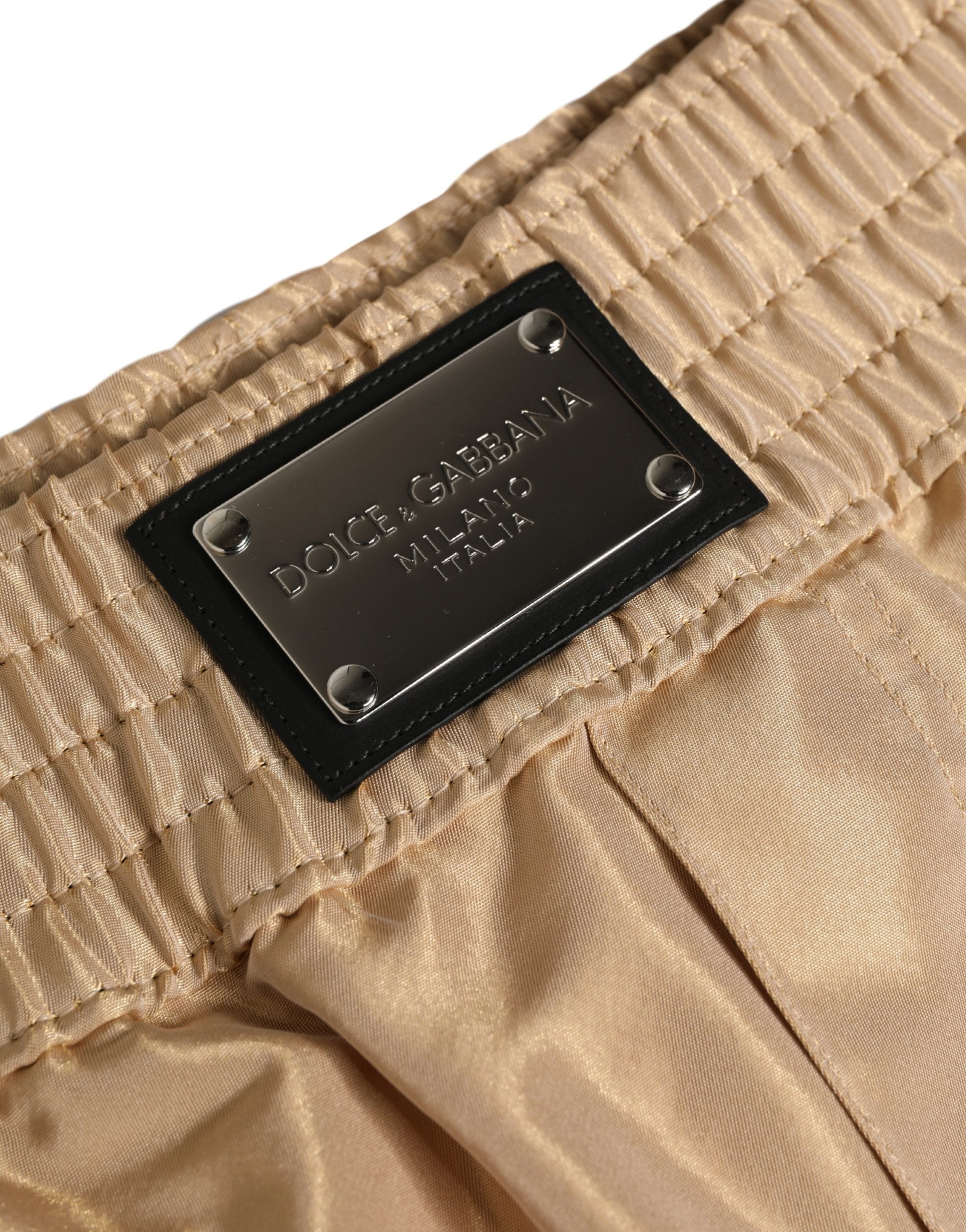 Dolce & Gabbana Beige Polyester Men Boxer Shorts Underwear