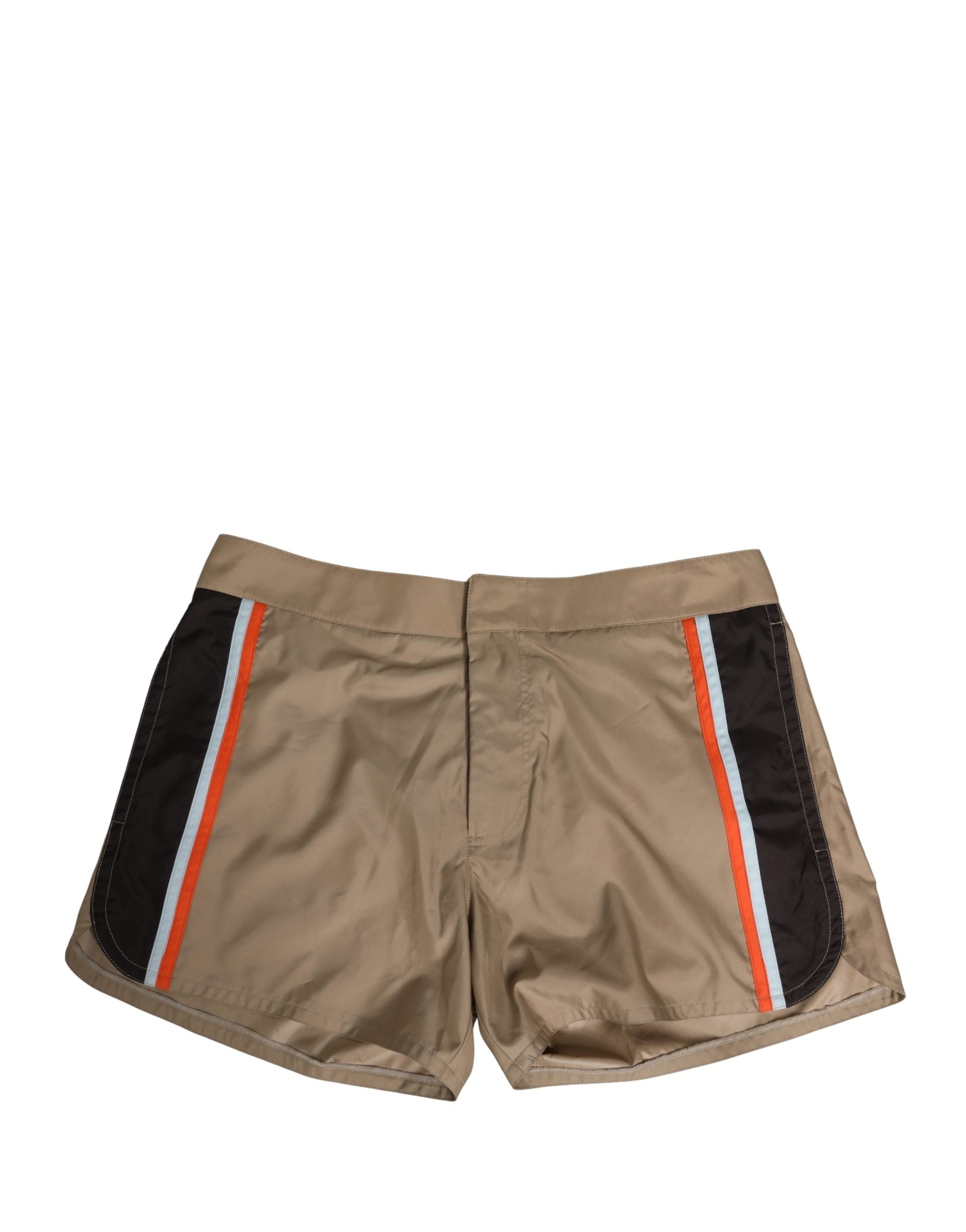 Dolce & Gabbana Brown Cotton Blend Mid Length Boxer Underwear