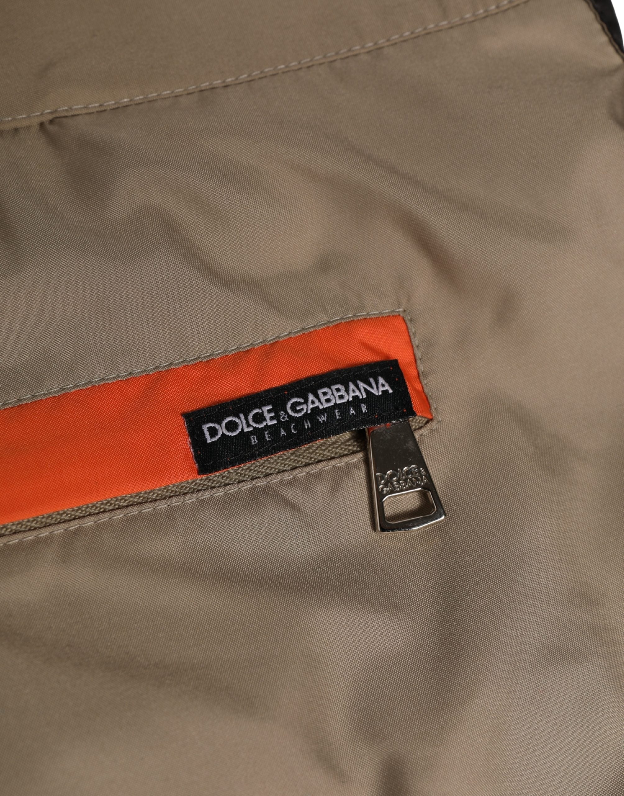 Dolce & Gabbana Brown Cotton Blend Mid Length Boxer Underwear