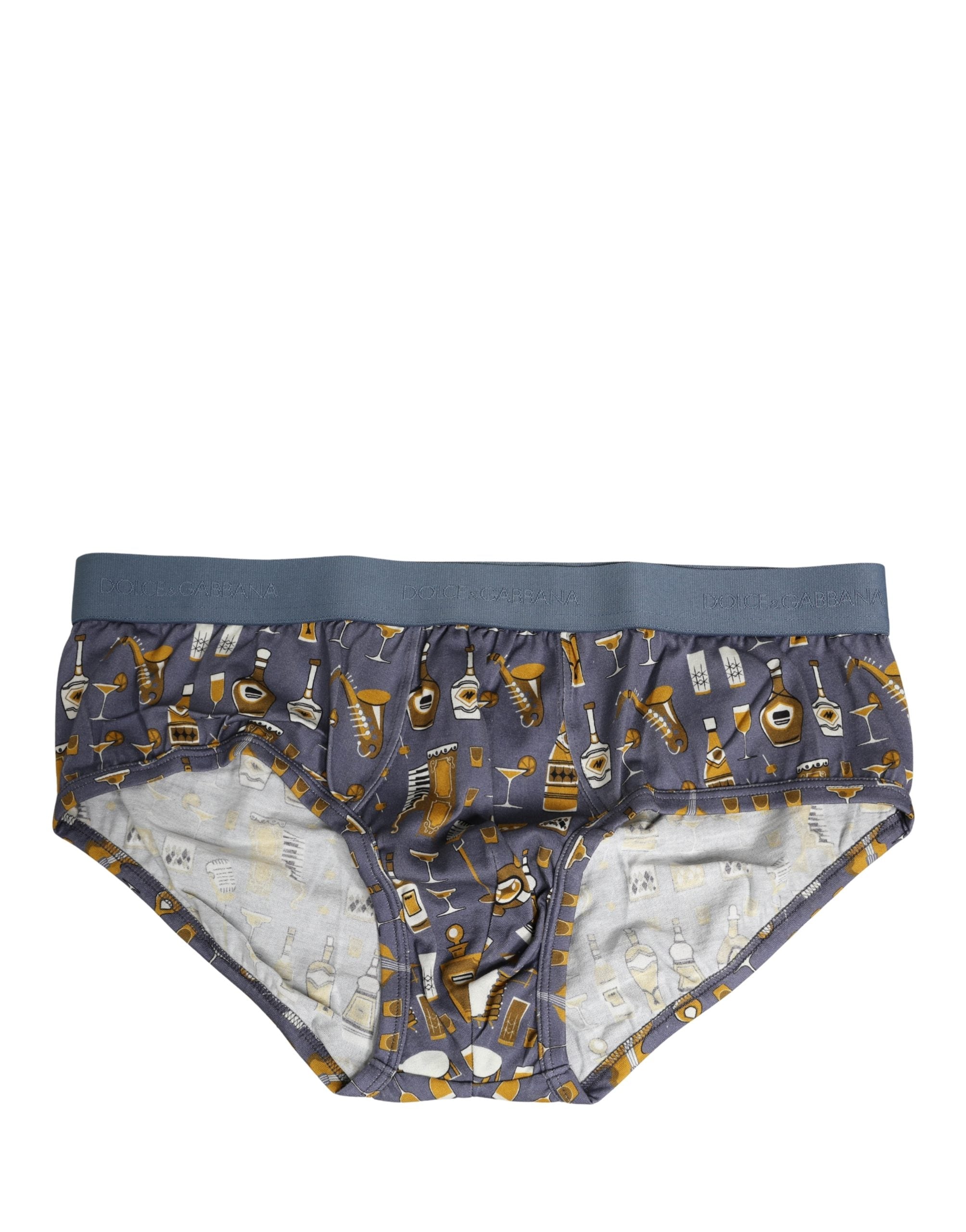 Dolce & Gabbana Gray Jazz Cocktail Men Brando Brief Underwear