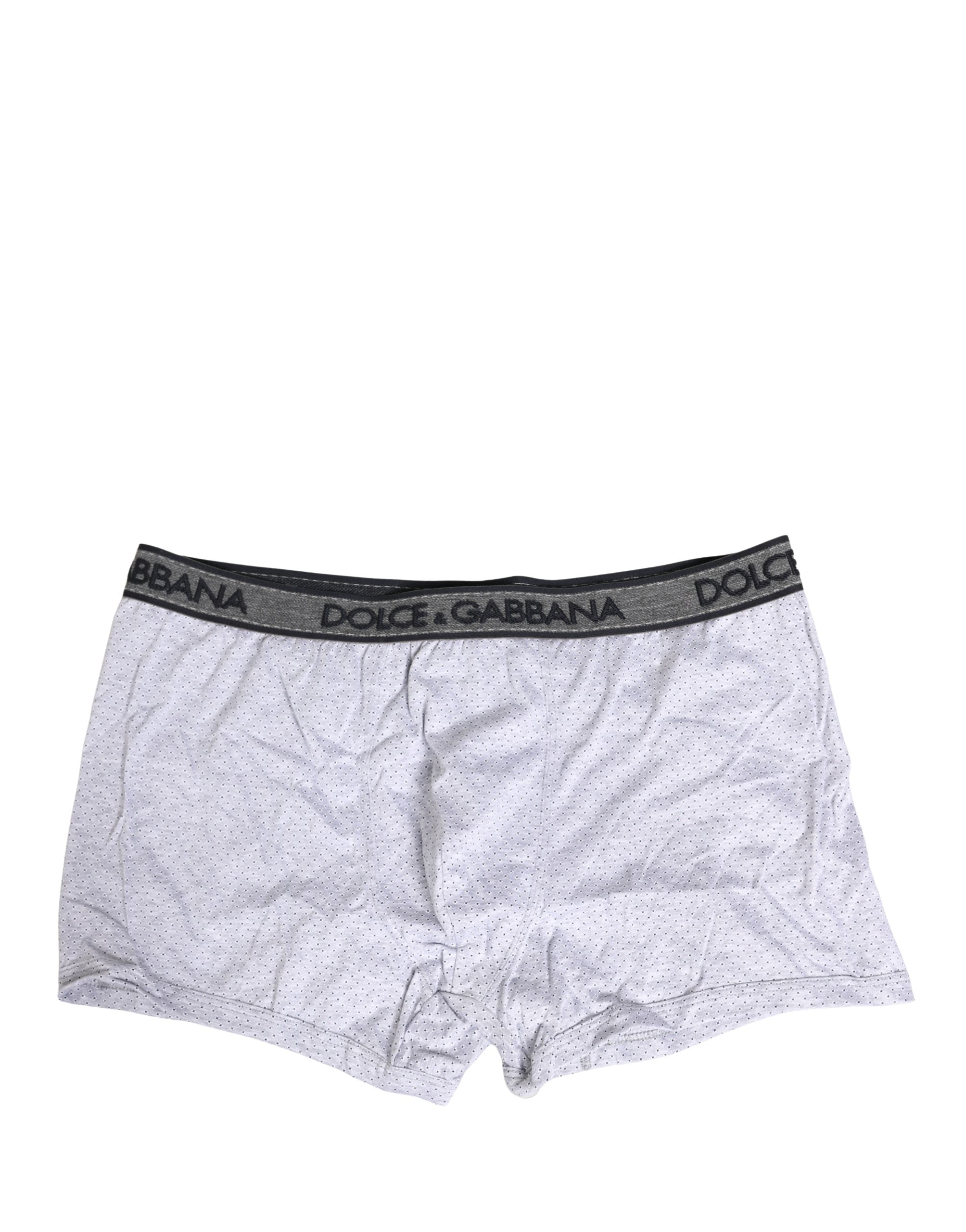 Dolce & Gabbana White Logo Cotton Men Regular Boxer Underwear