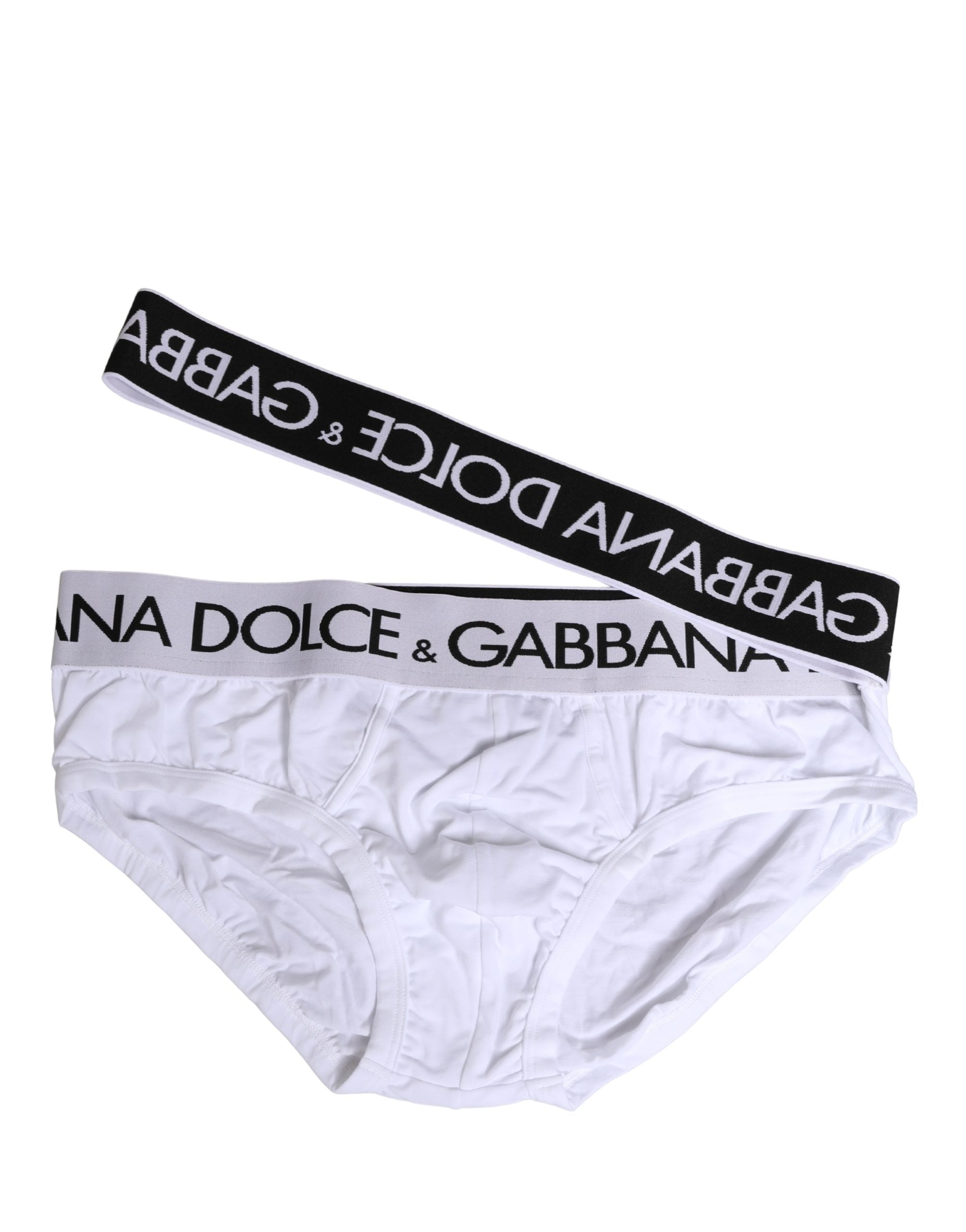 Dolce & Gabbana White Cotton Stretch Brando Brief Underwear