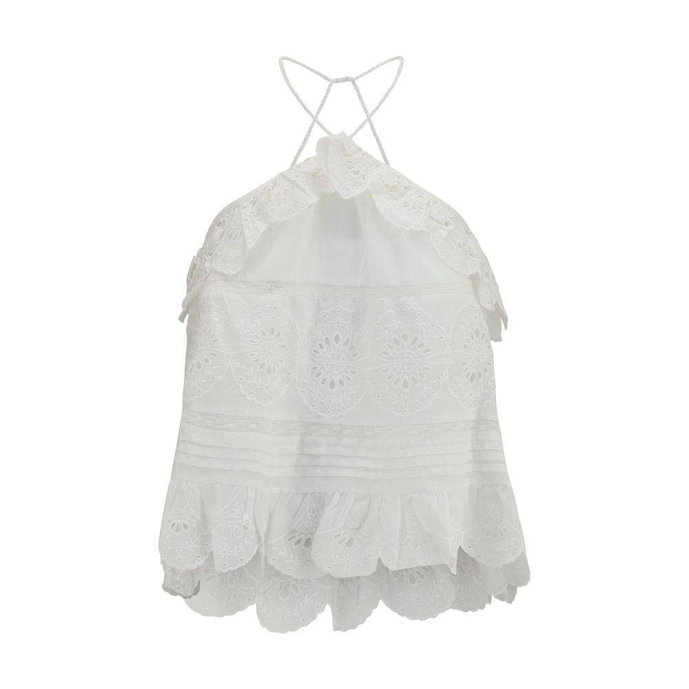 Marant Etoile White Polyester Sleeveles T-Shirt