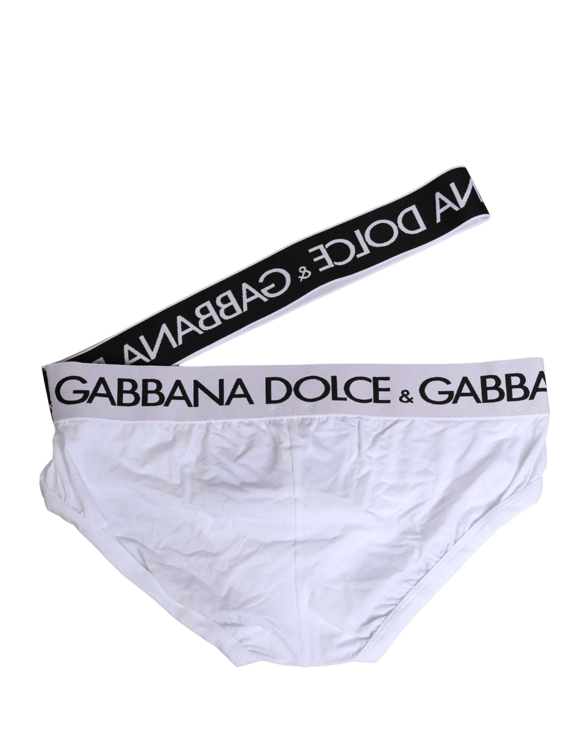 Dolce & Gabbana White Cotton Stretch Brando Brief Underwear