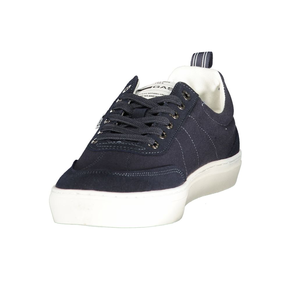 Gas Blue Polyester Athletic Sneakers
