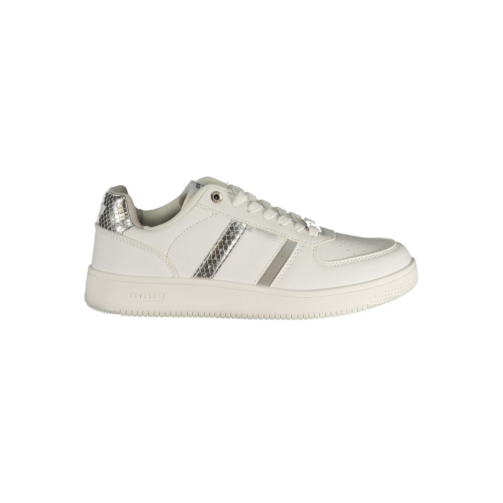 Gas White Polyester Athletic Sneakers