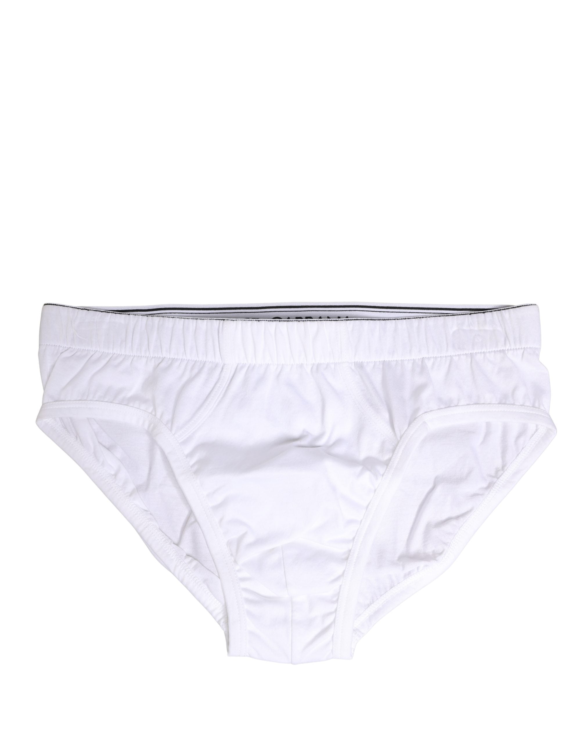 Dolce & Gabbana White Cotton Regular Men Midi Brief Underwear