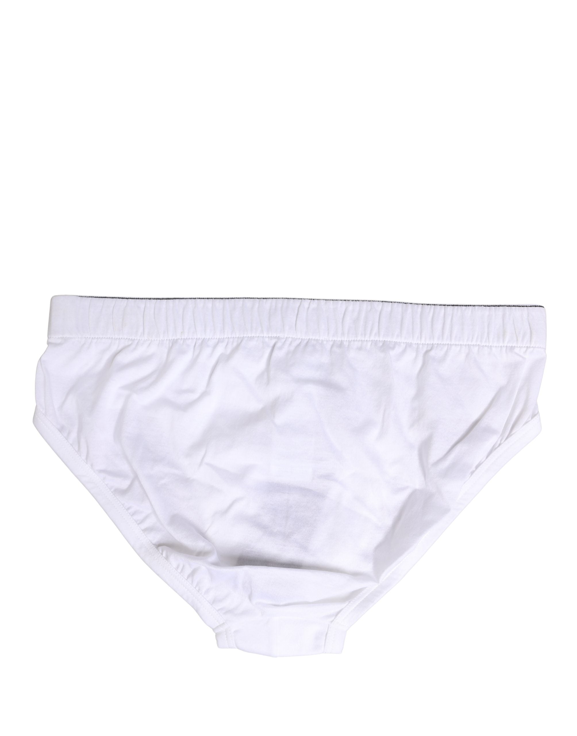 Dolce & Gabbana White Cotton Regular Men Midi Brief Underwear