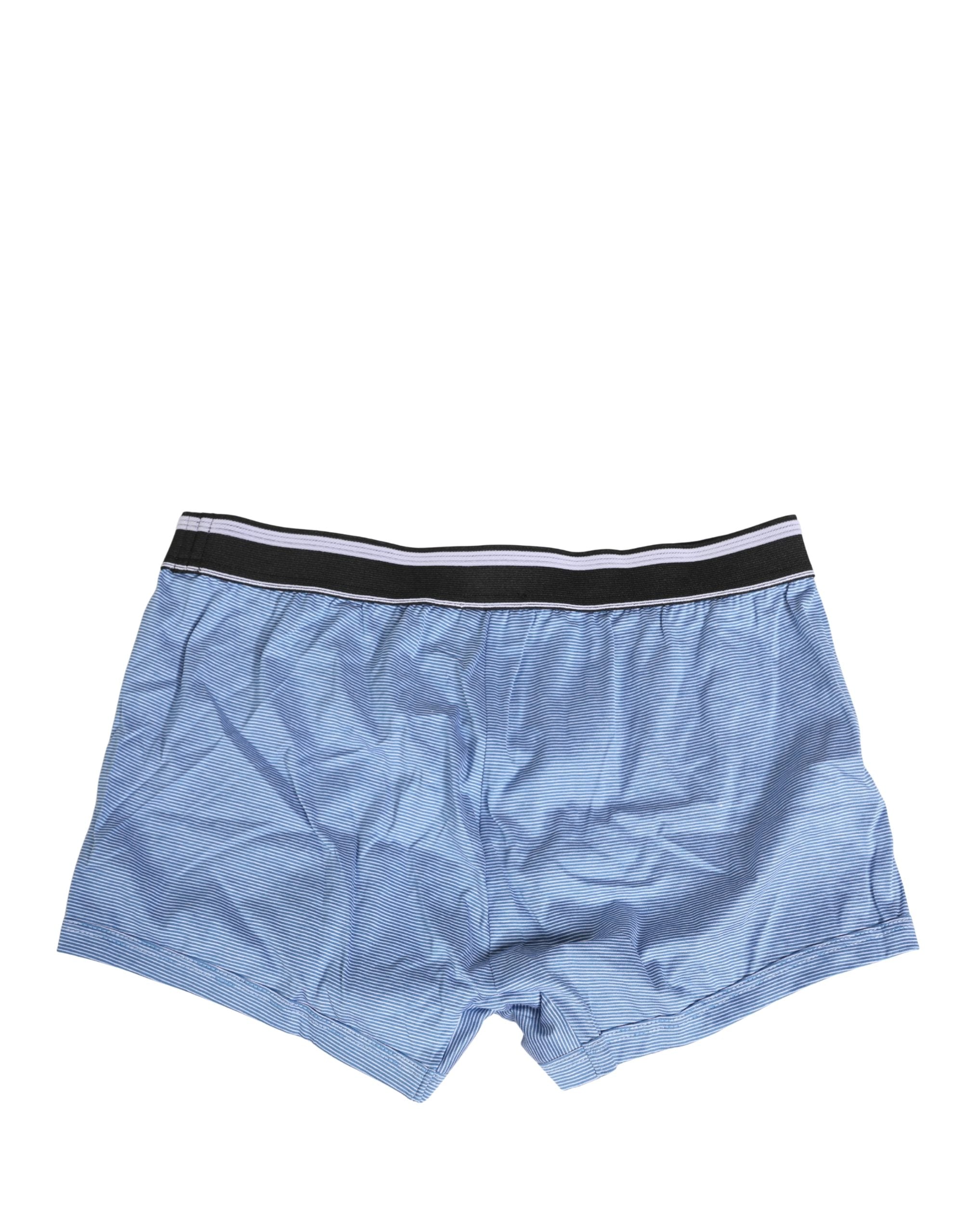 Dolce & Gabbana Blue D&G Logo Cotton Regular Boxer Underwear
