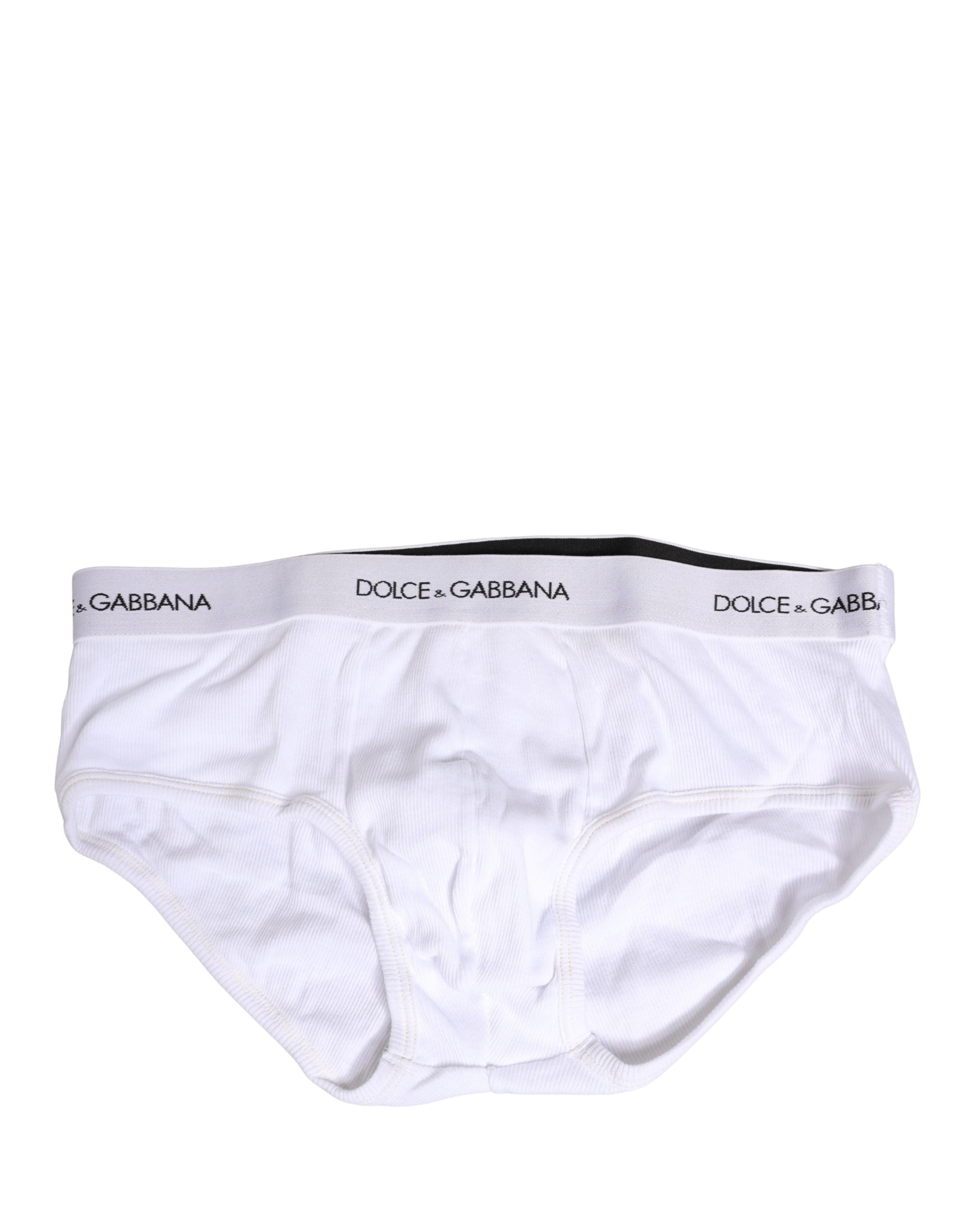 Dolce & Gabbana White Logo Waistband Men Brando Brief Underwear