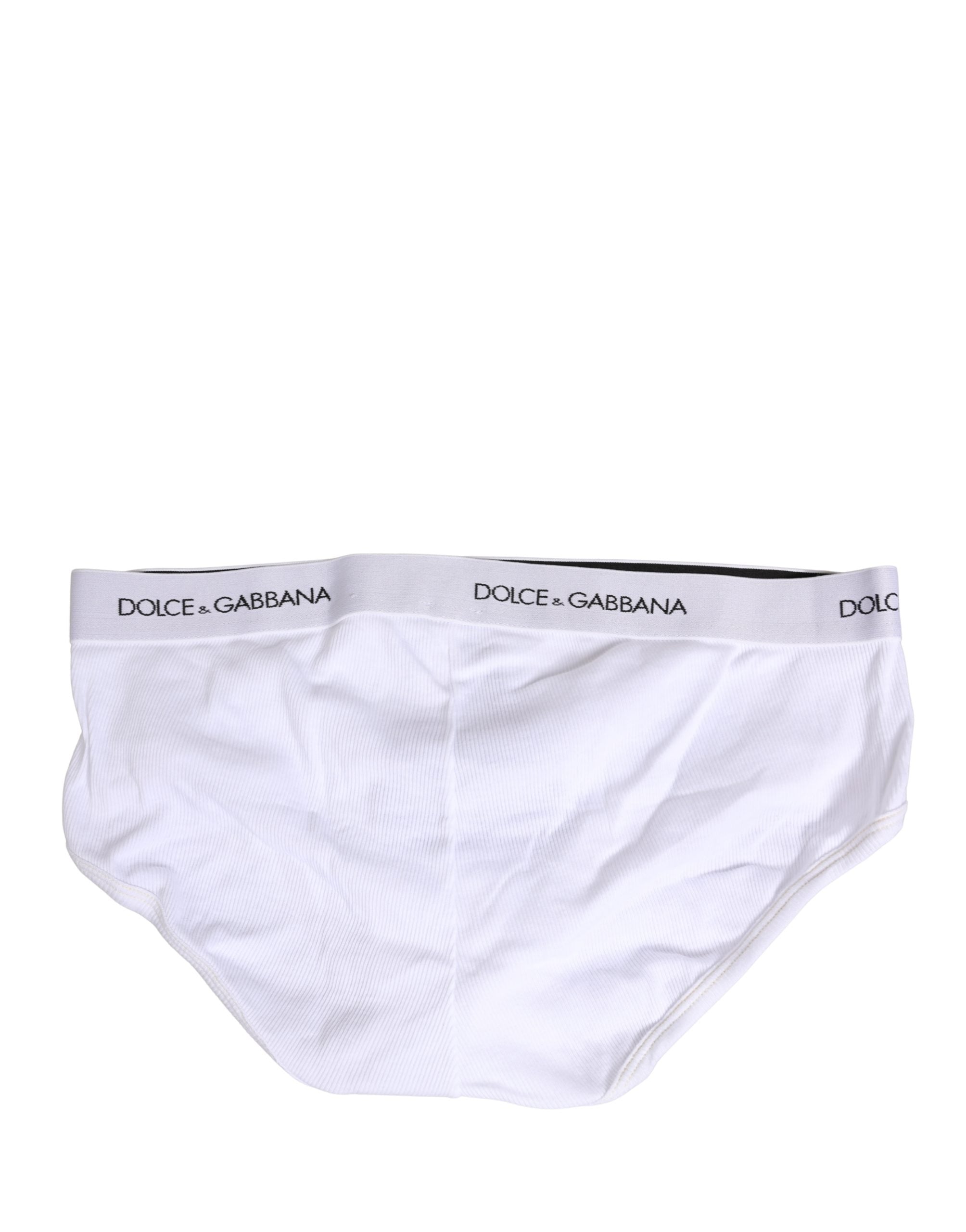 Dolce & Gabbana White Logo Waistband Men Brando Brief Underwear
