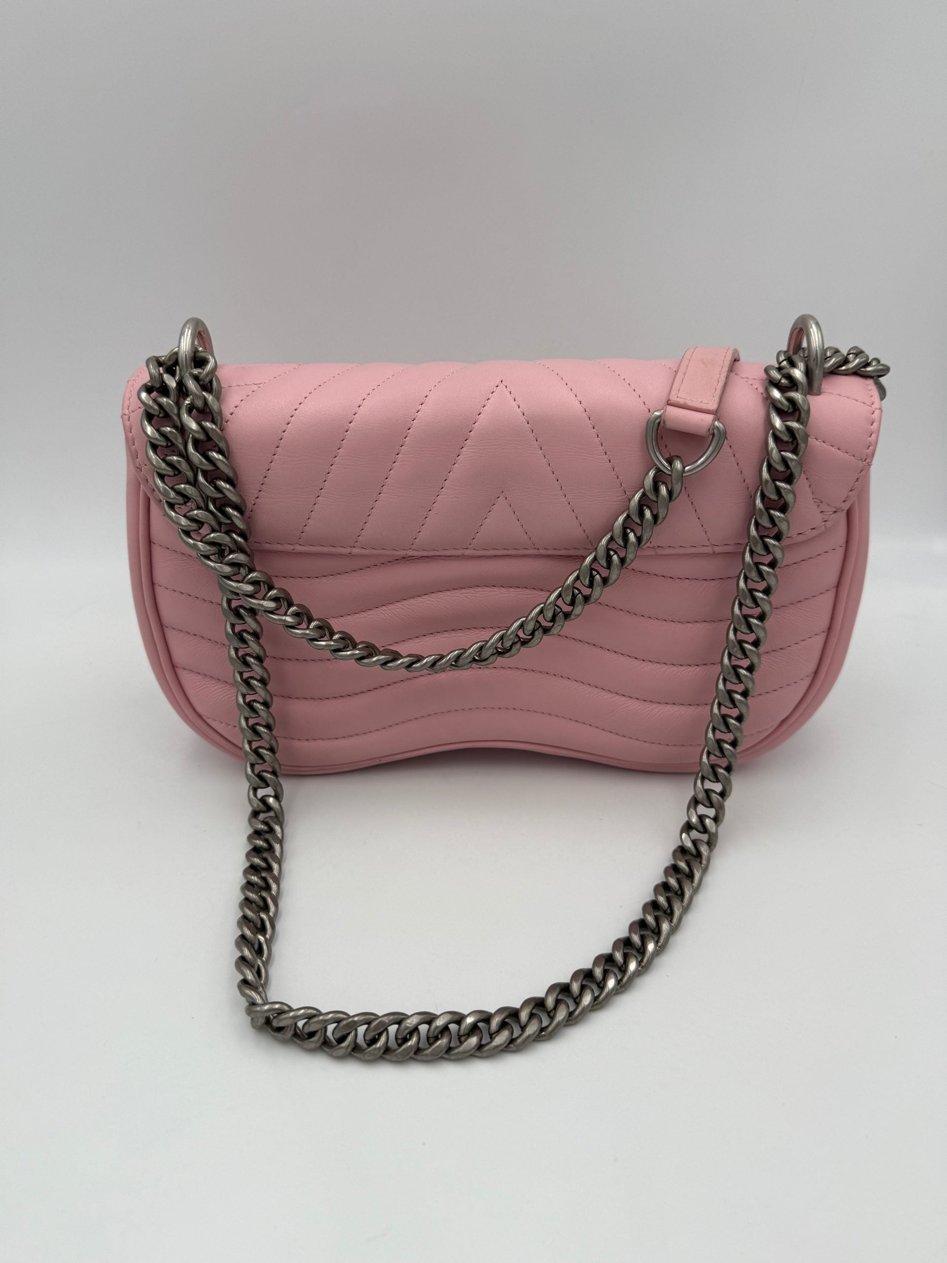 Louis Vuitton LOUIS VUITTON NEW WAVE Rosa MM Leather Handbag