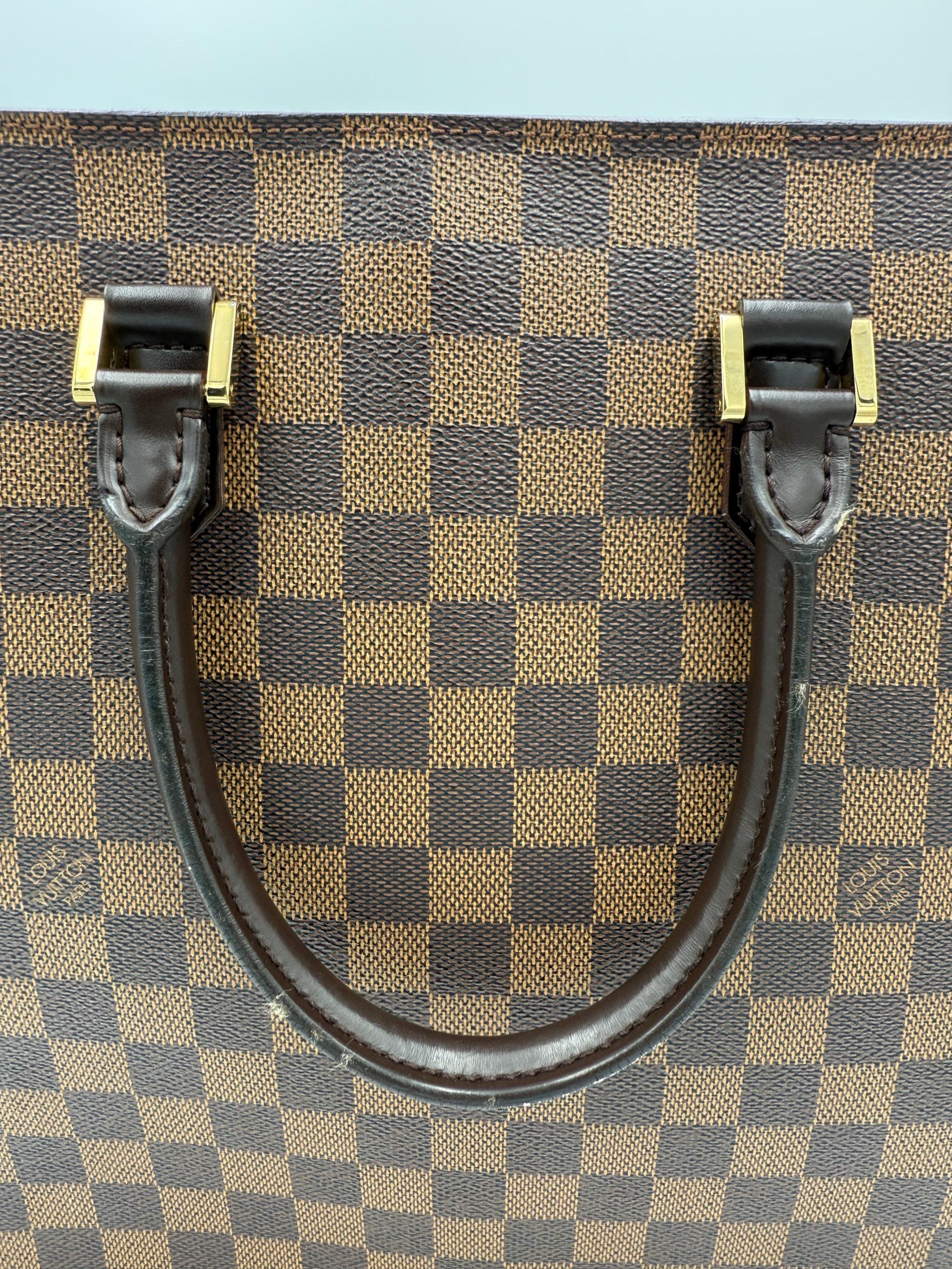 Louis Vuitton LOUIS VUITTON SAC PLAT PARIS PM Damier Ebene Handbag