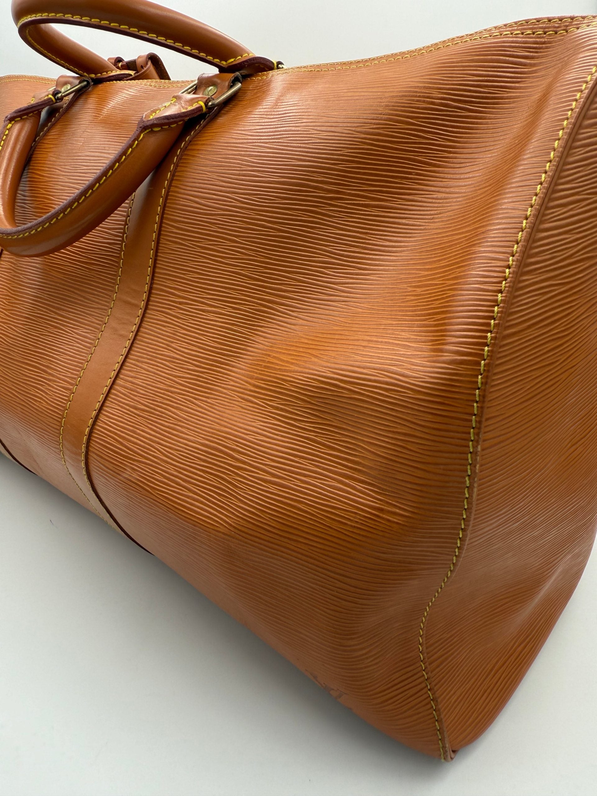 Louis Vuitton LOUIS VUITTON KEEPALL 50 in Brown EPI Leather Handbag
