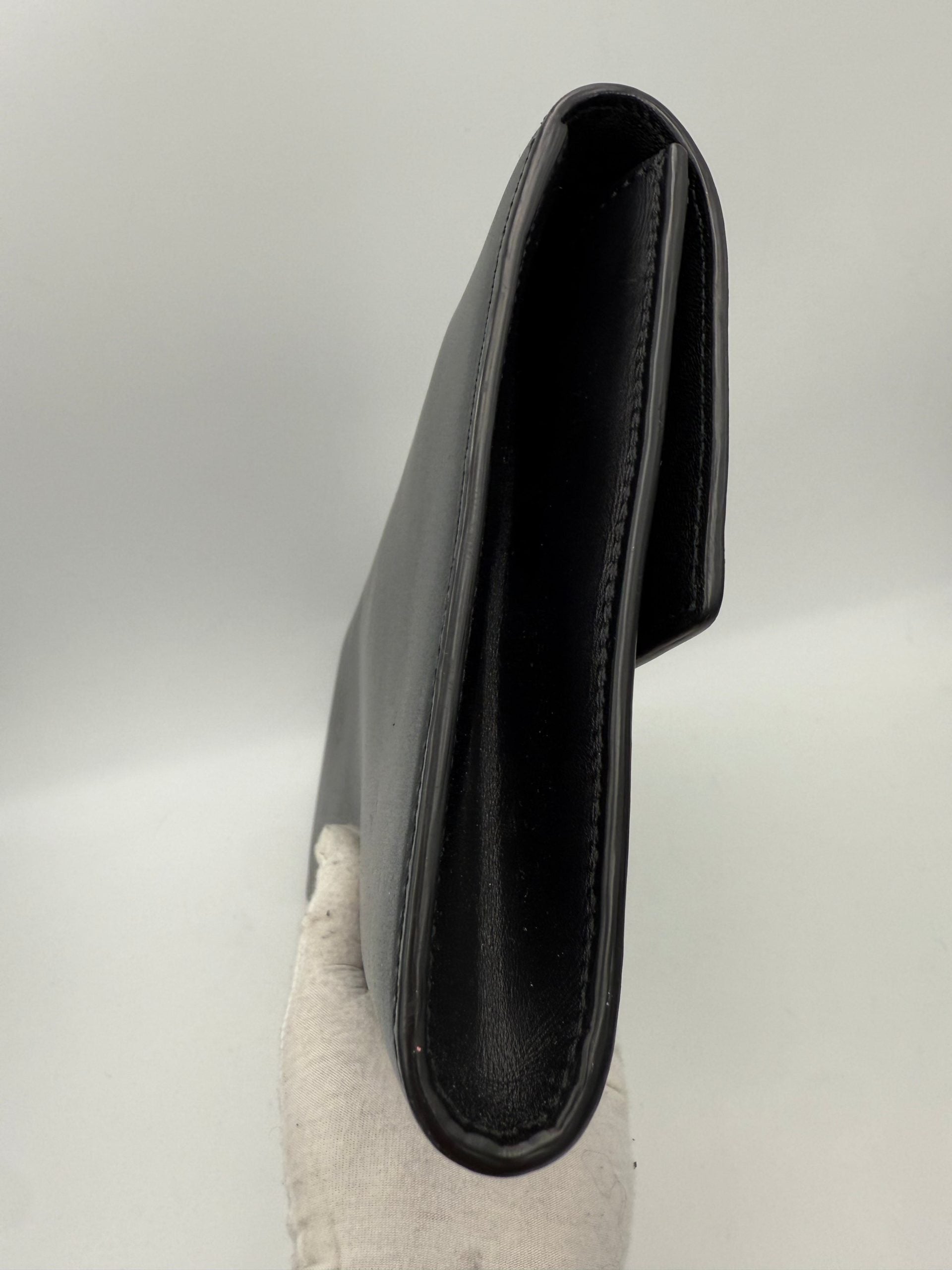 Celine CELINE TRIOMPHE Black Clutch