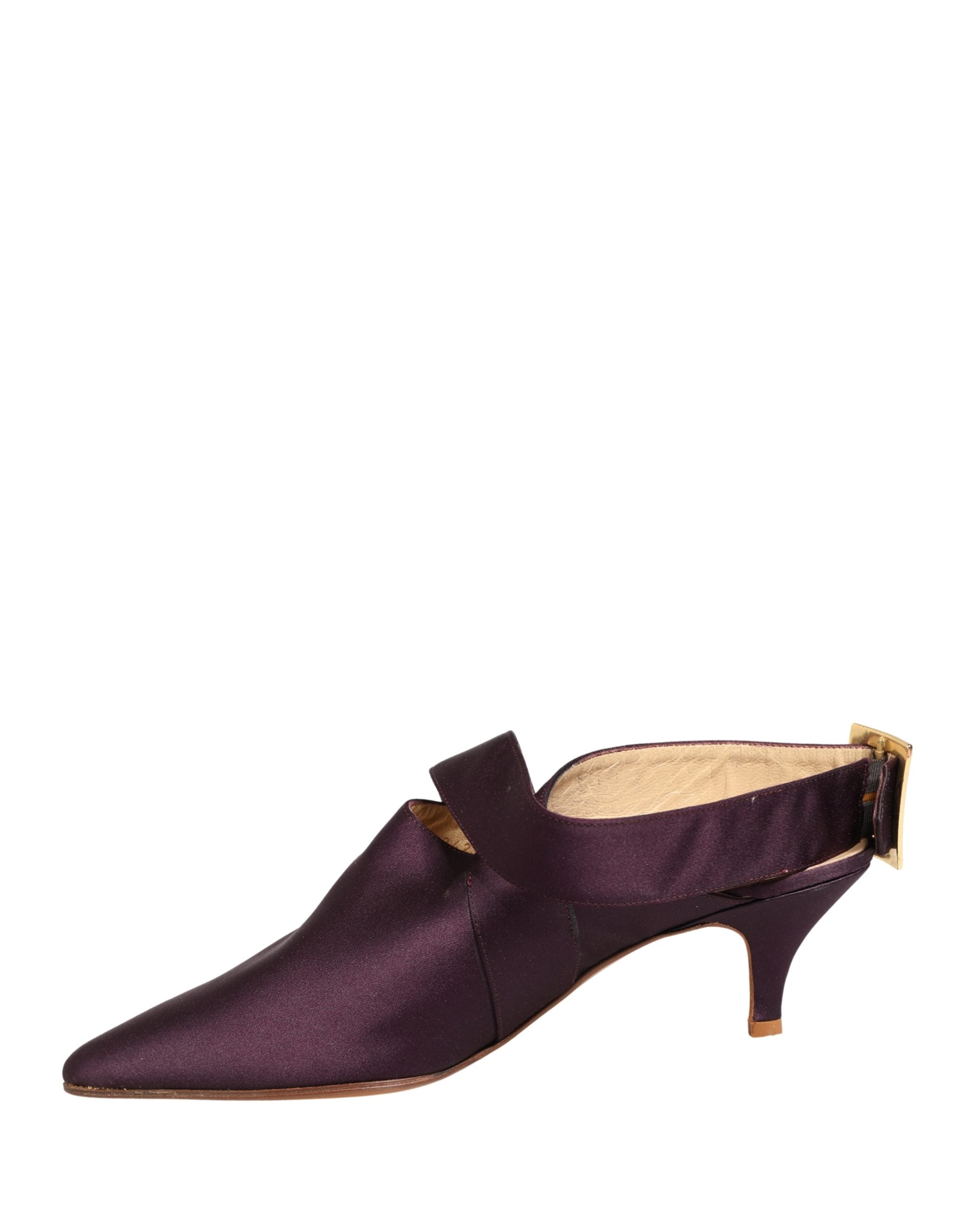 Dolce & Gabbana Purple Satin Sandals Shoes