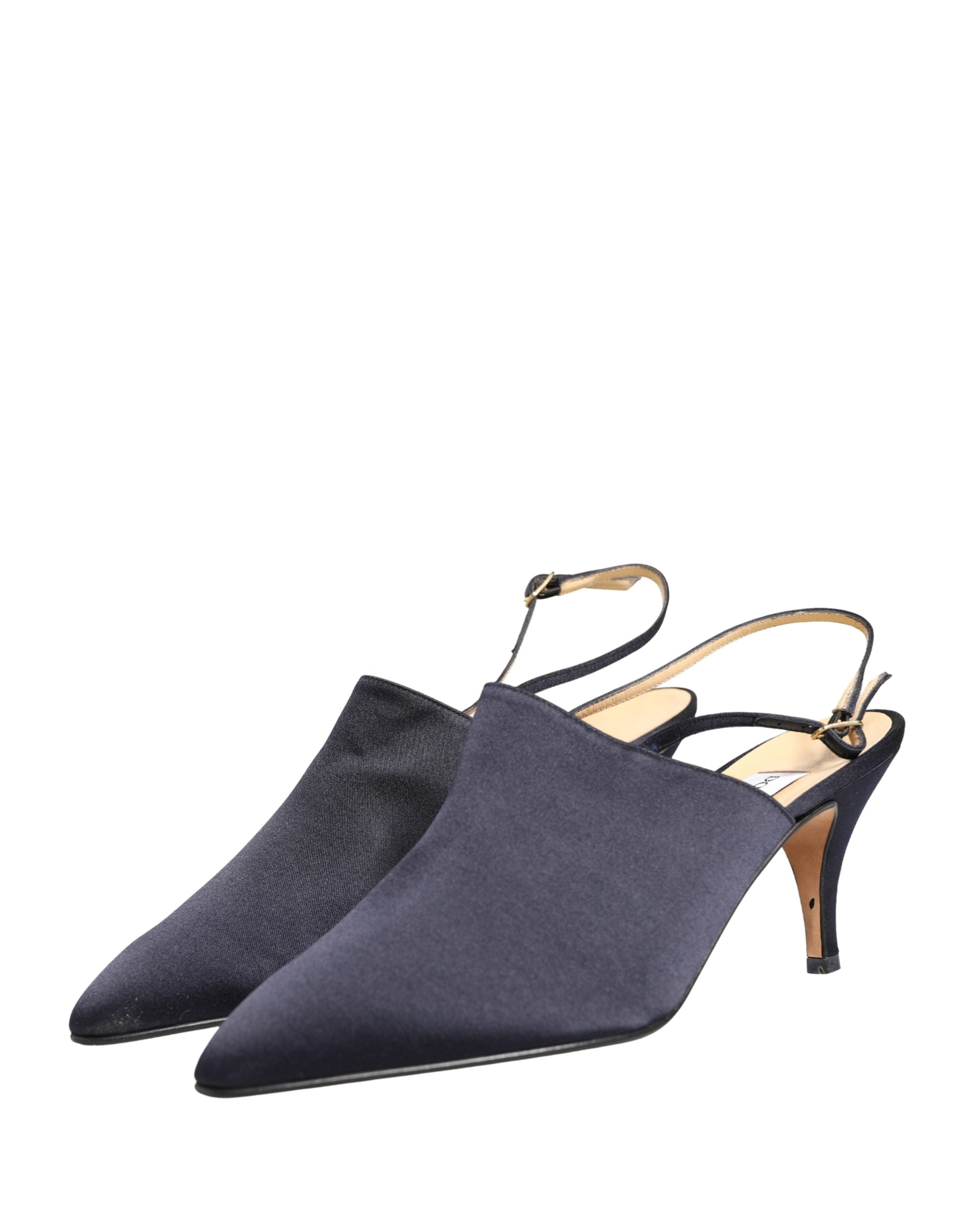 Dolce & Gabbana Black Suede Heels Slingbacks Shoes