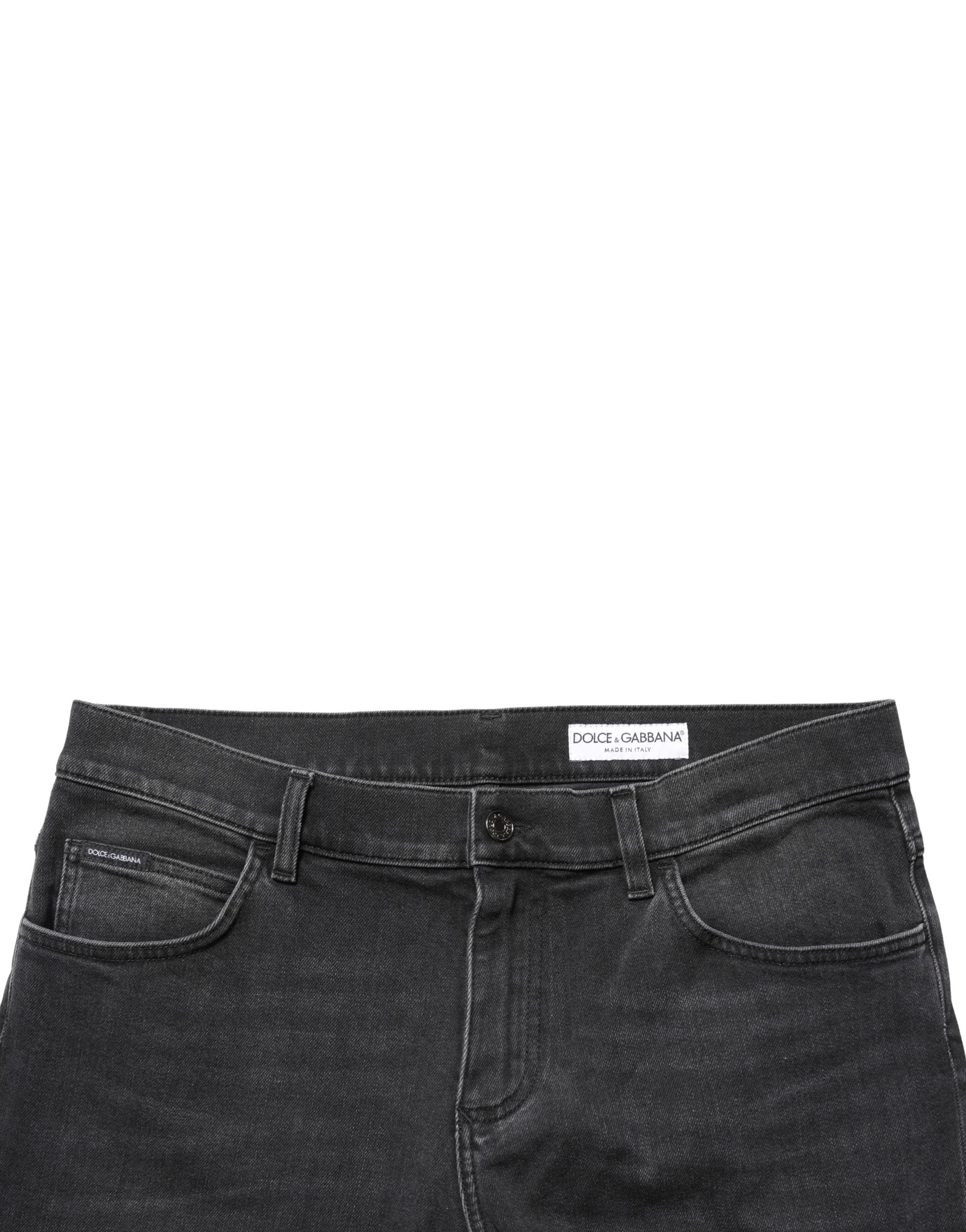 Dolce & Gabbana Black Cotton Stretch Regular SkinnyDenim Jeans