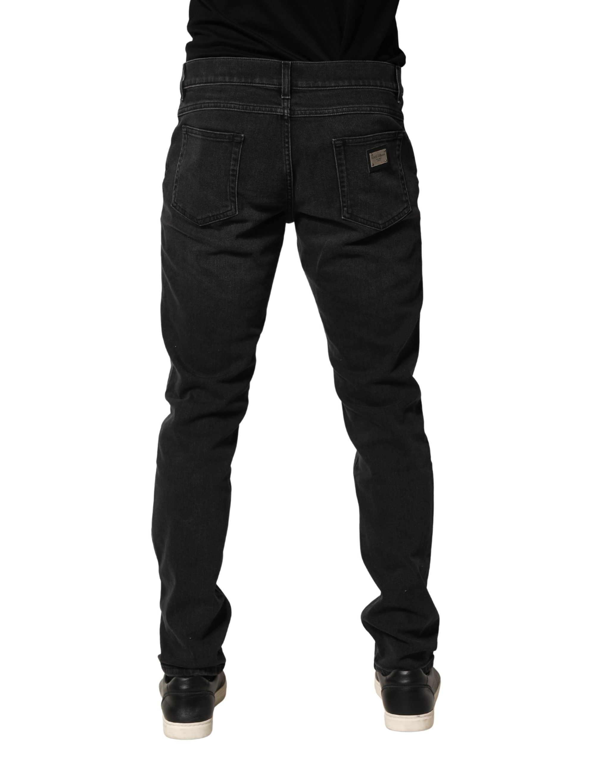 Dolce & Gabbana Black Cotton Stretch Regular SkinnyDenim Jeans