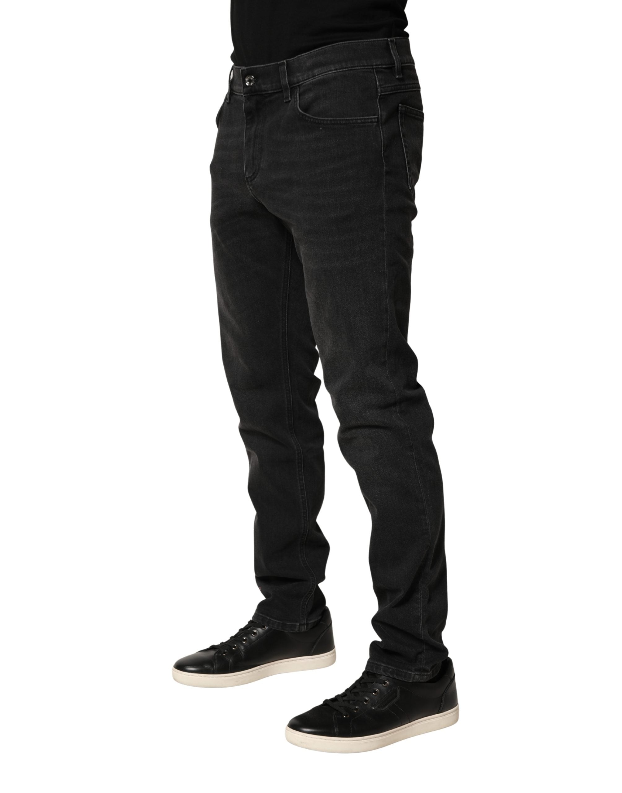 Dolce & Gabbana Black Cotton Stretch Regular SkinnyDenim Jeans