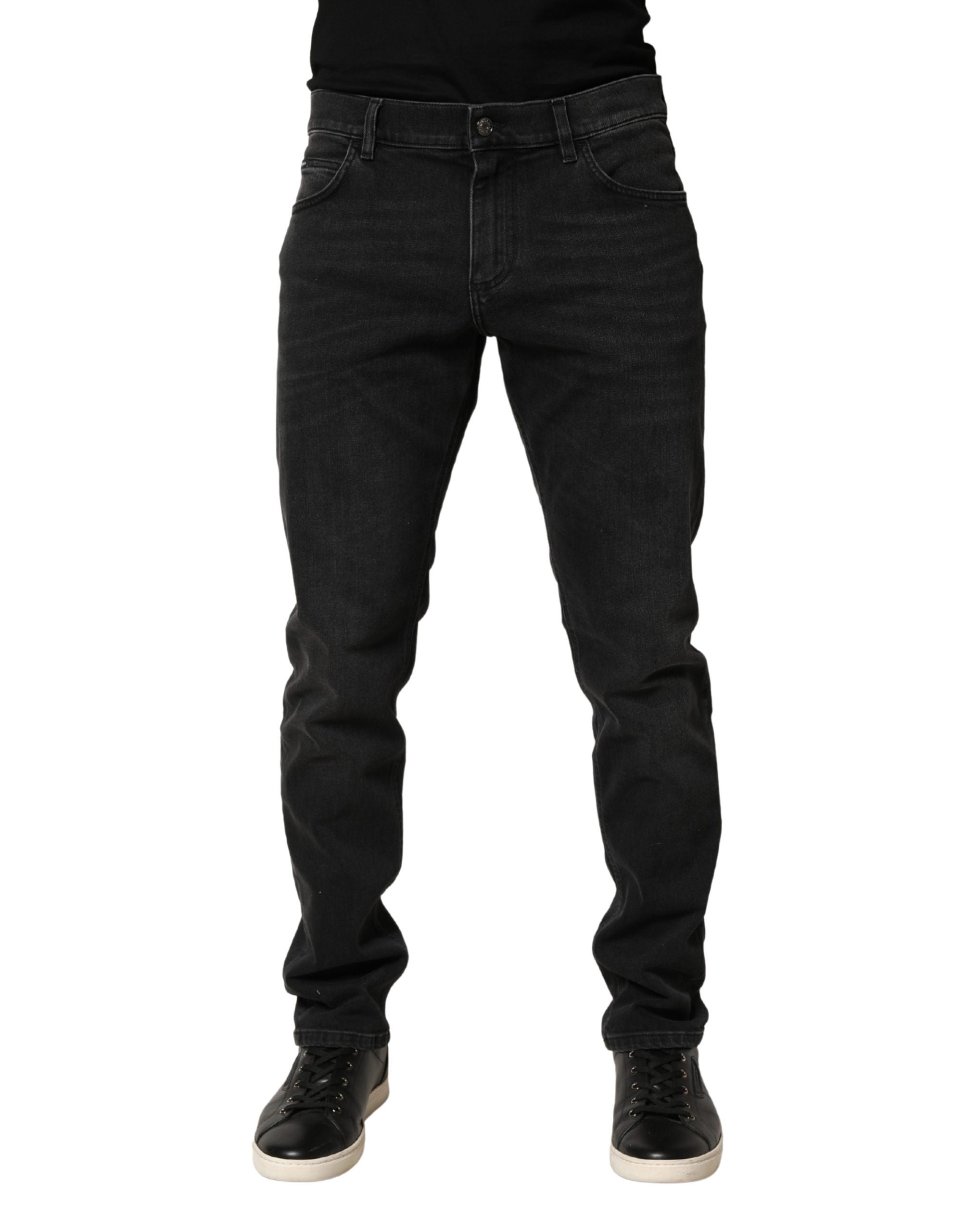 Dolce & Gabbana Black Cotton Stretch Regular SkinnyDenim Jeans