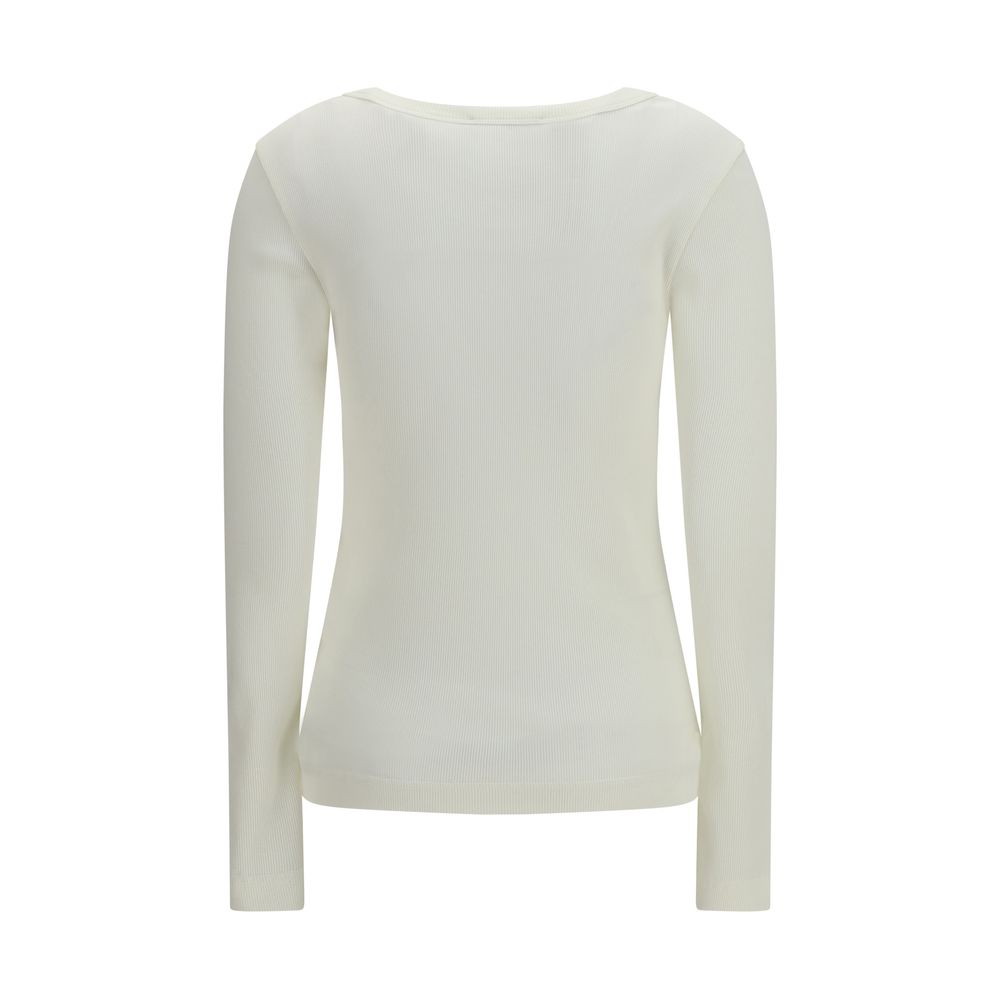 Dolce & Gabbana Beige Cotton Long Sleeve T-Shirt