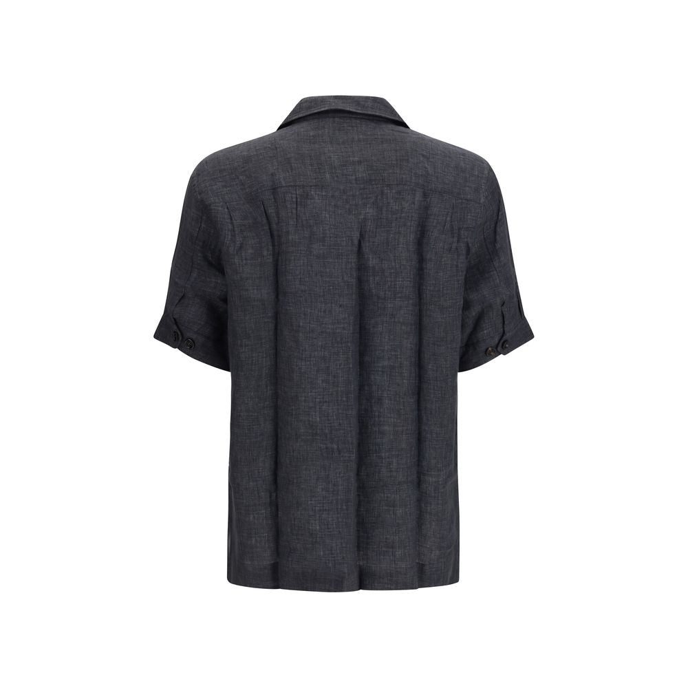 Brunello Cucinelli Gray Linen Shirt
