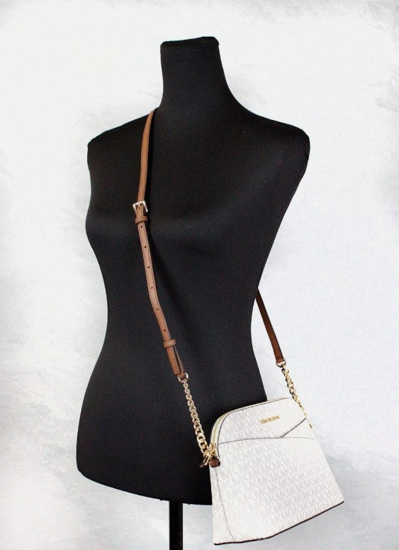 Michael Kors Women'S Back Slip Pocket Signature Canvas Crossbody Bag