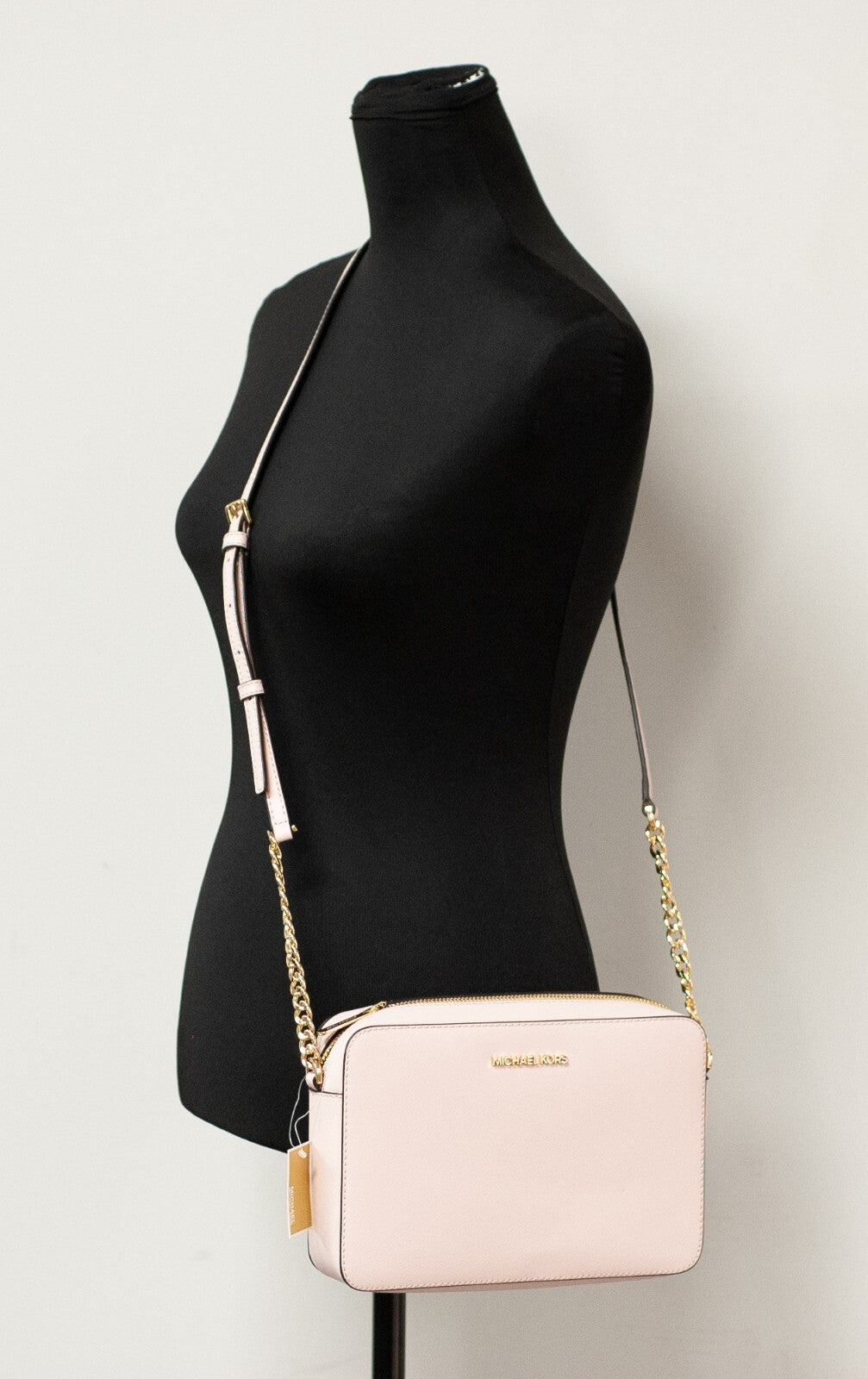 Michael Kors Adult Saffiano Leather East West Crossbody Handbag With 2 Slit Pockets