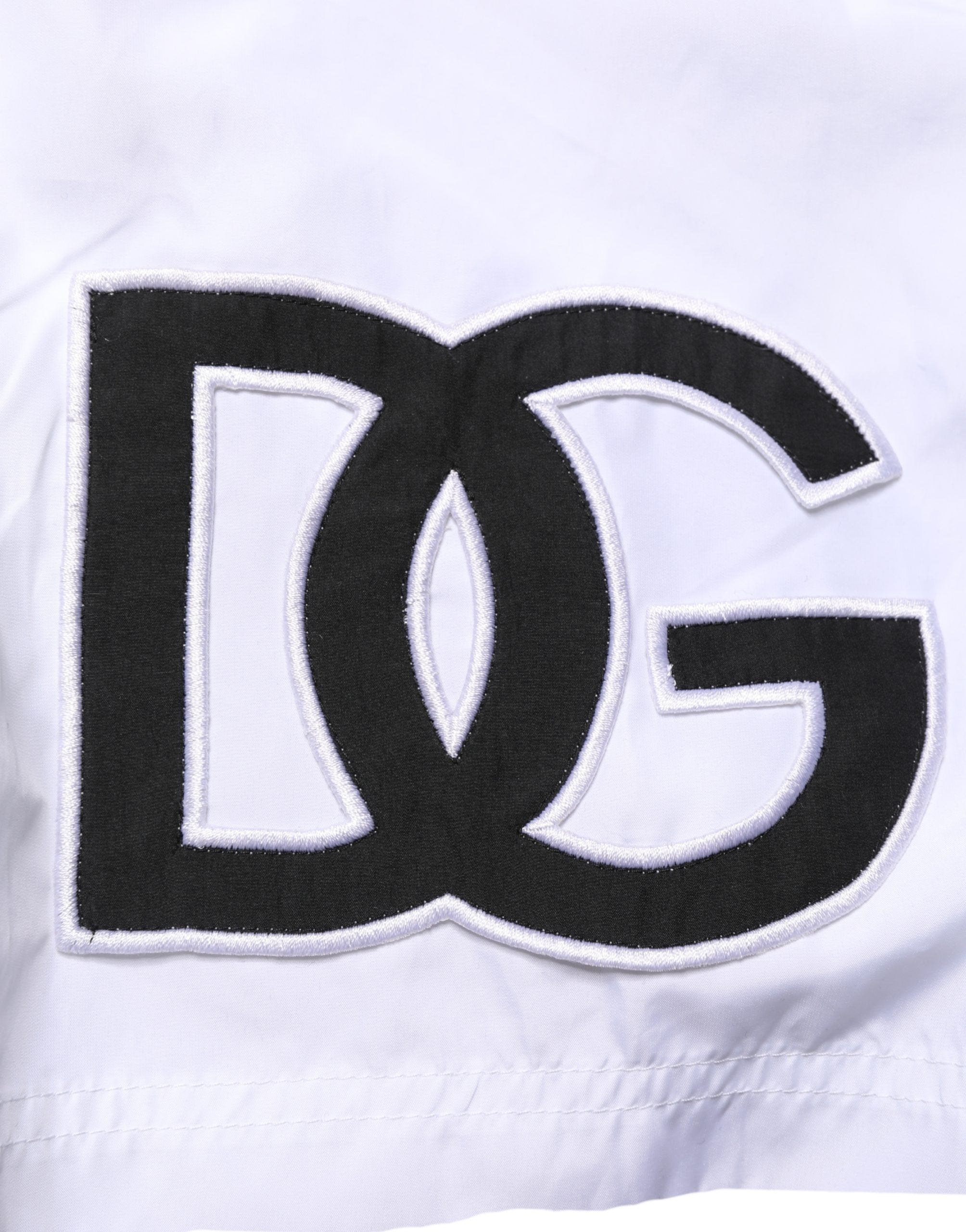 Dolce & Gabbana White Drawstring Men Swim Shorts Swimwear