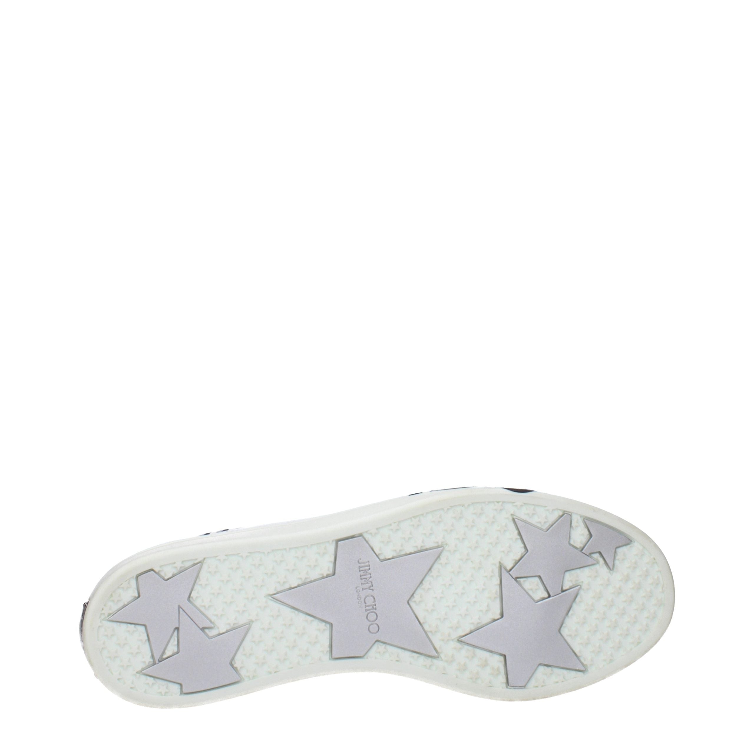 Jimmy Choo White Leather Low Top Sneakers