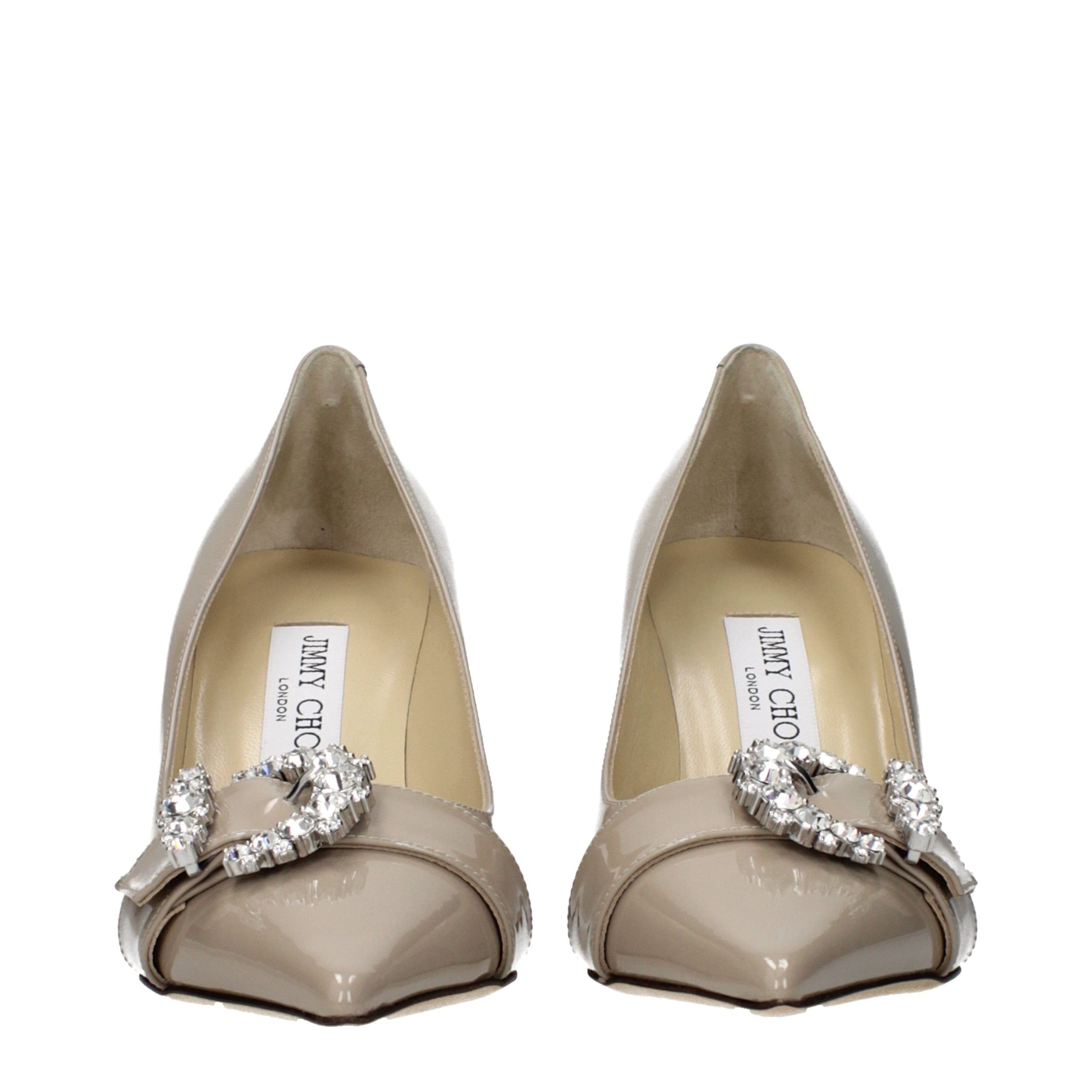 Jimmy Choo Gray Leather Pumps