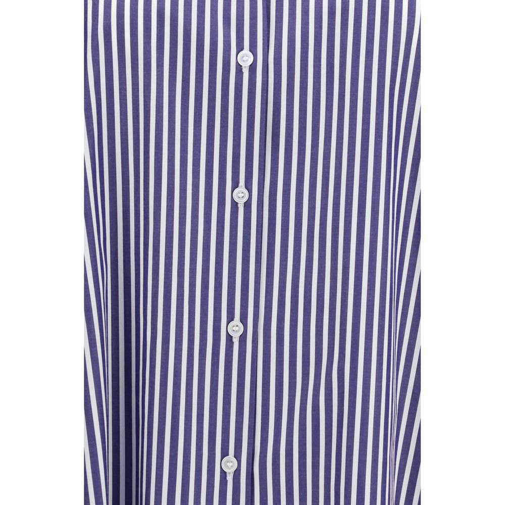 Max Mara Blue Cotton Pattern Shirt